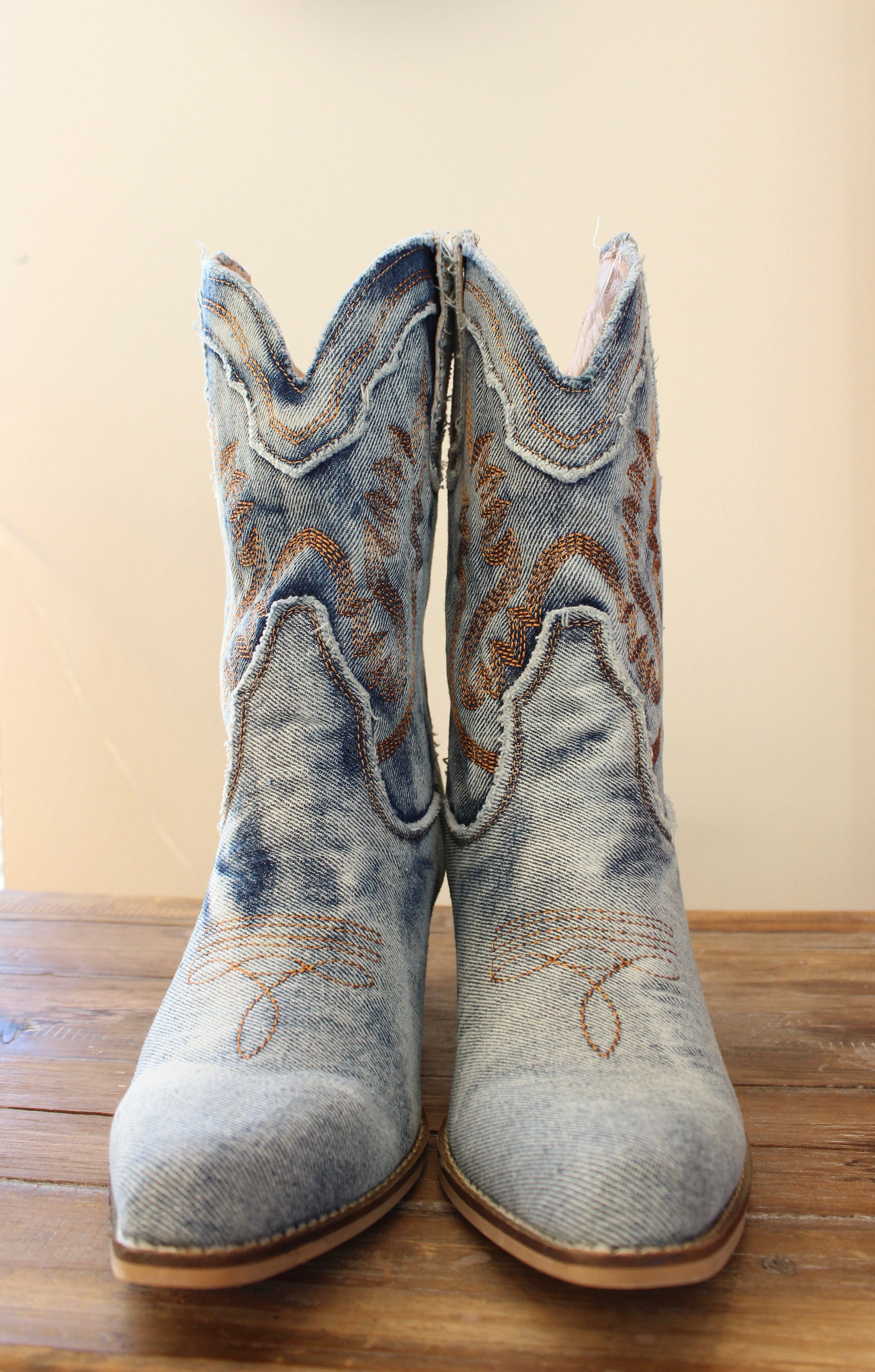 Denim Bootie