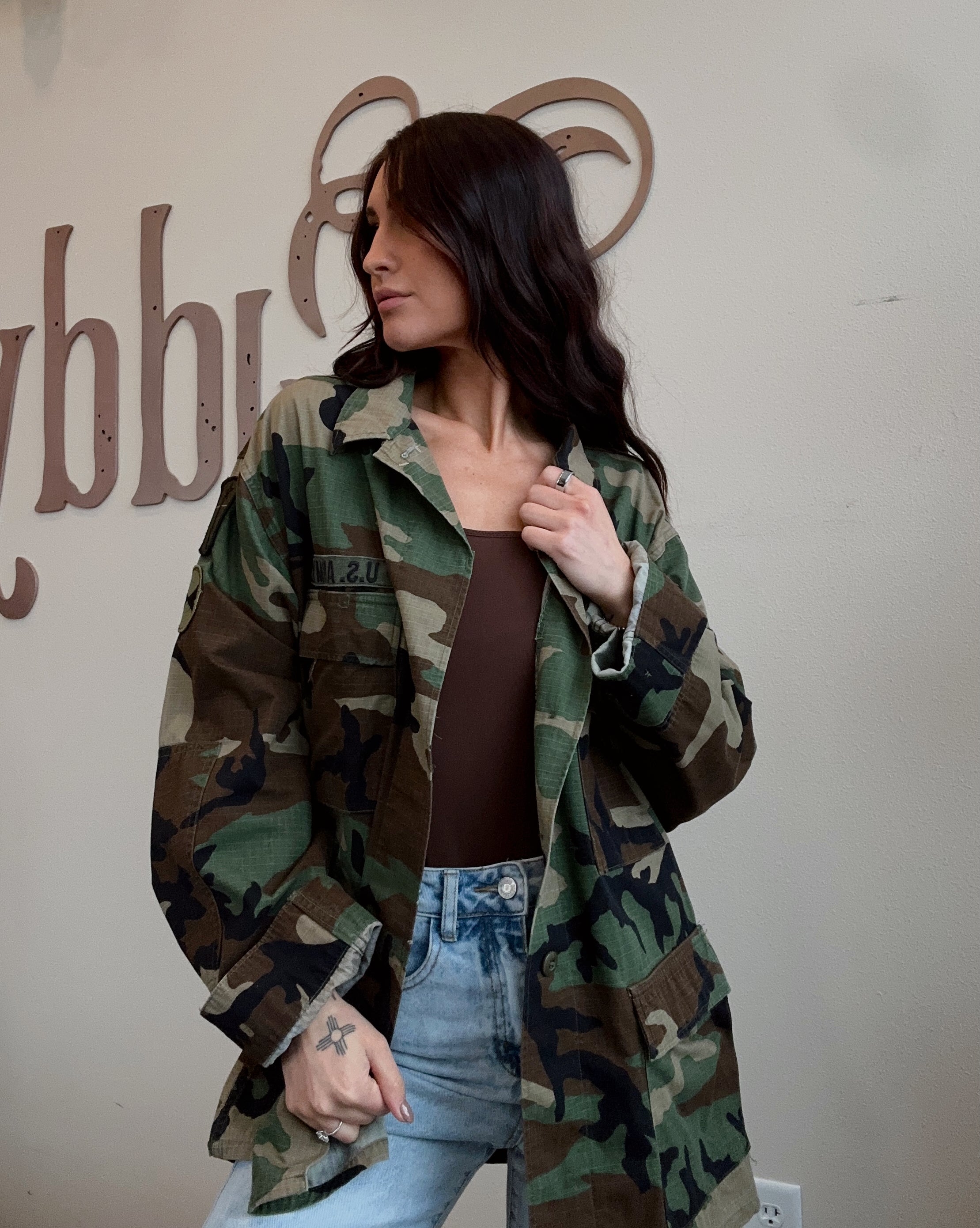 Camo Rock N Roll Patch Jacket