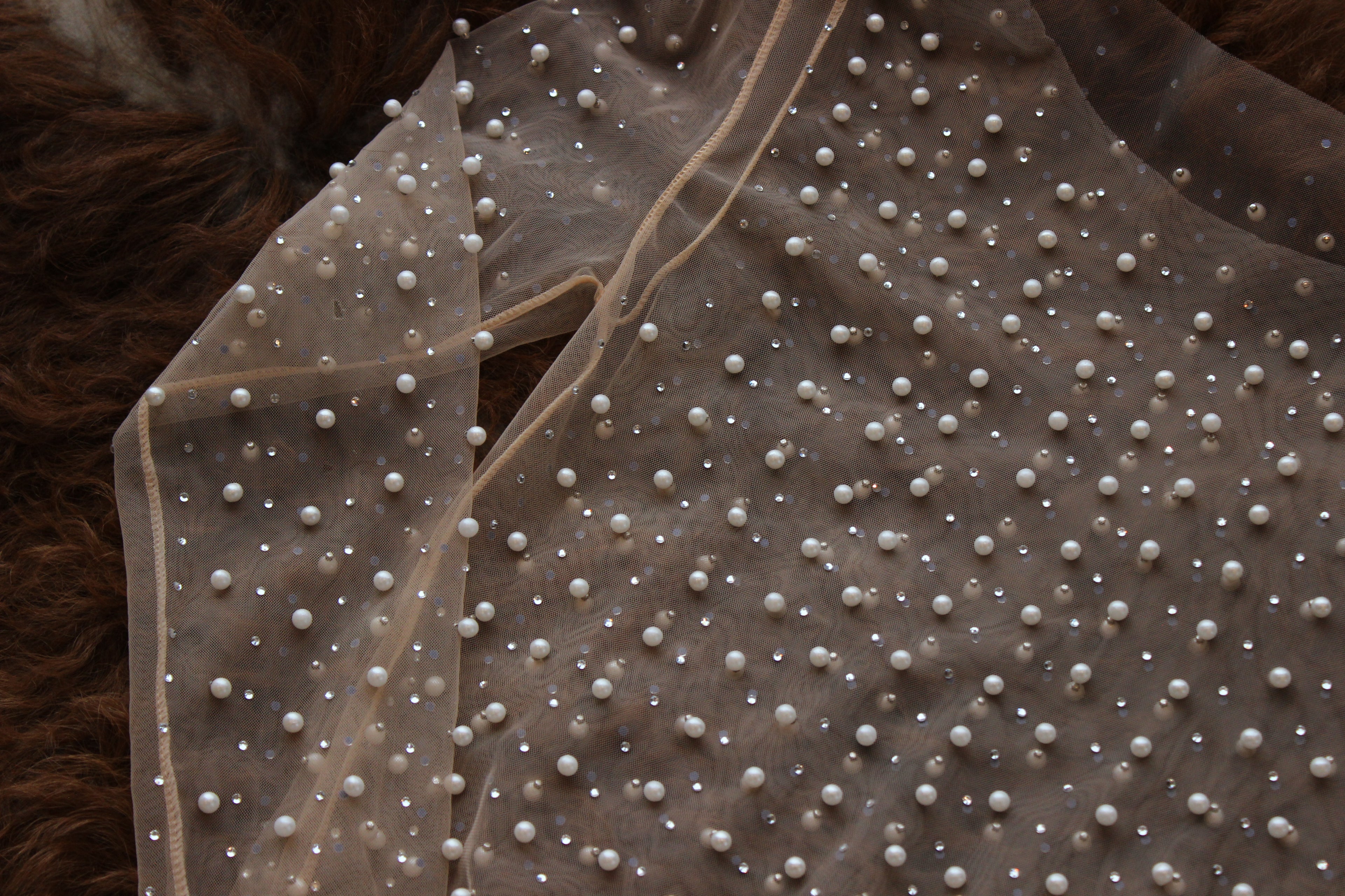 Pearl Mesh Layering Shirt