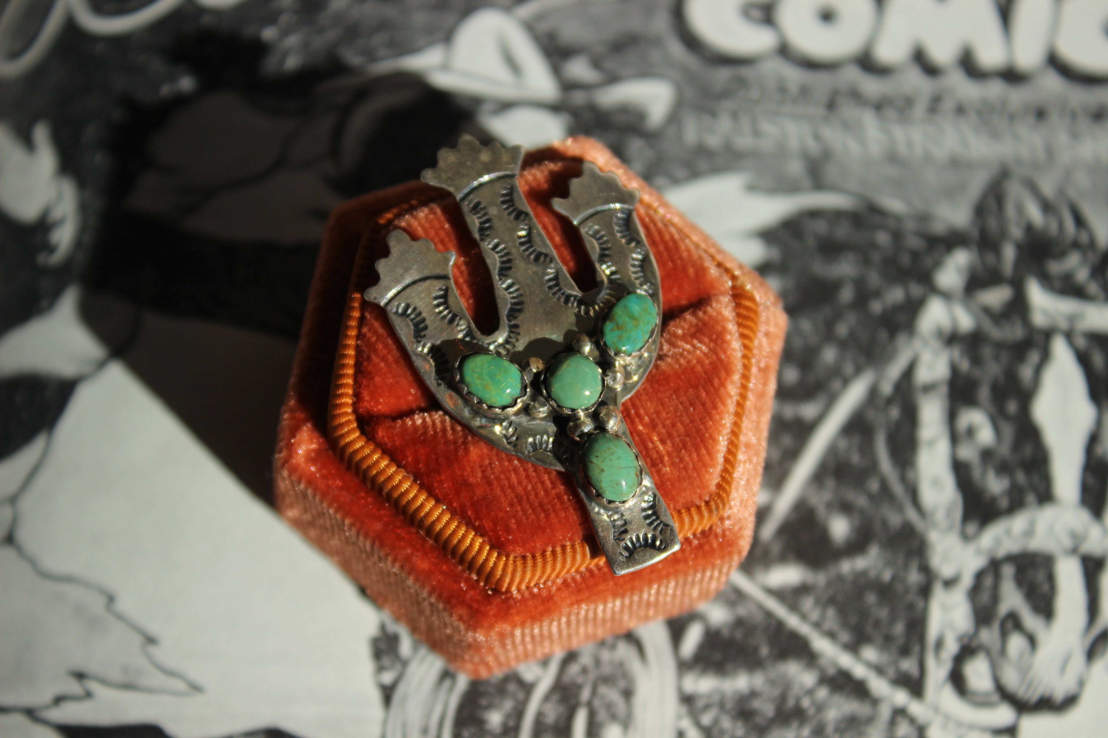 Turquoise Saguaro Ring