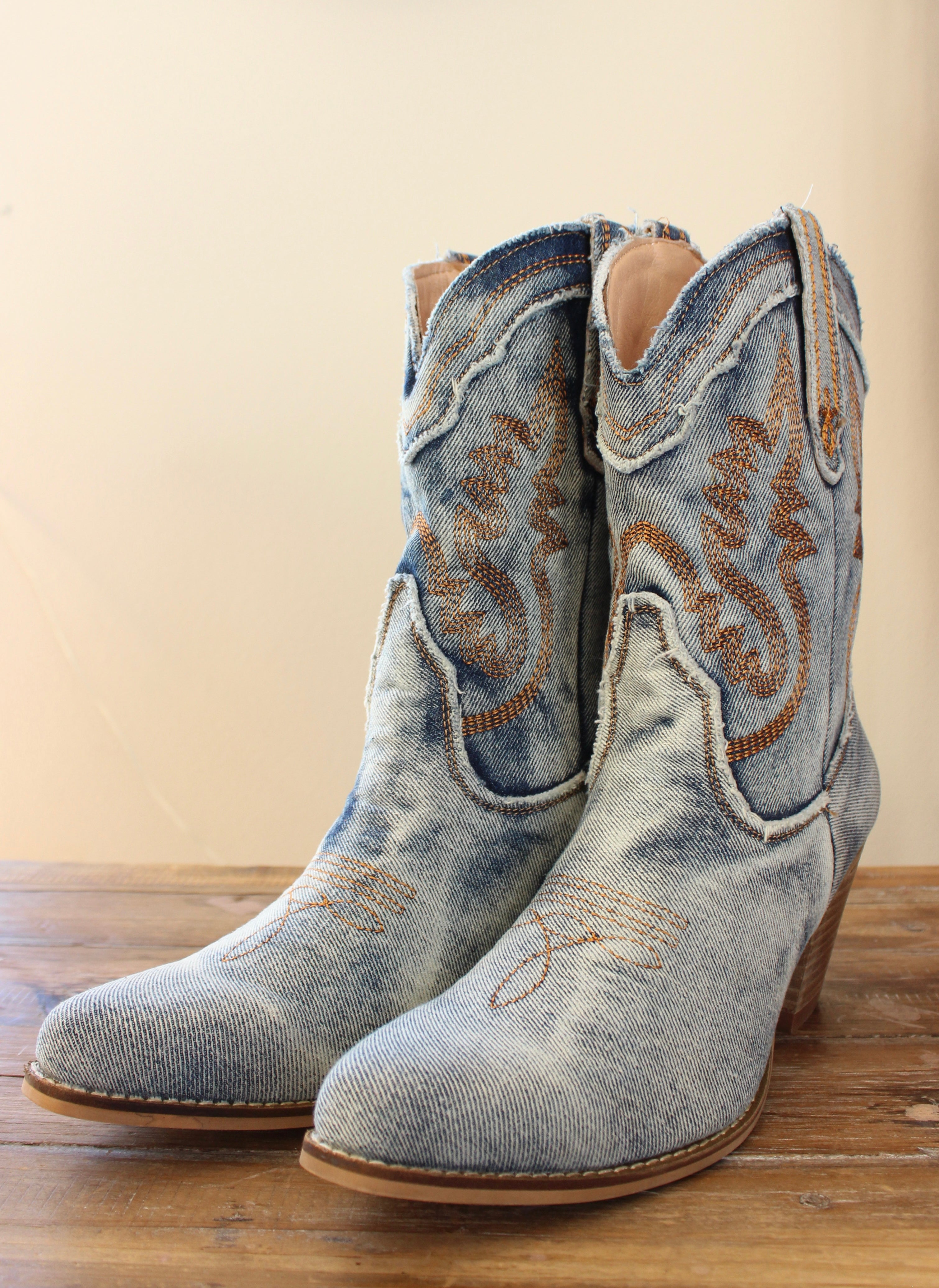 Denim Bootie