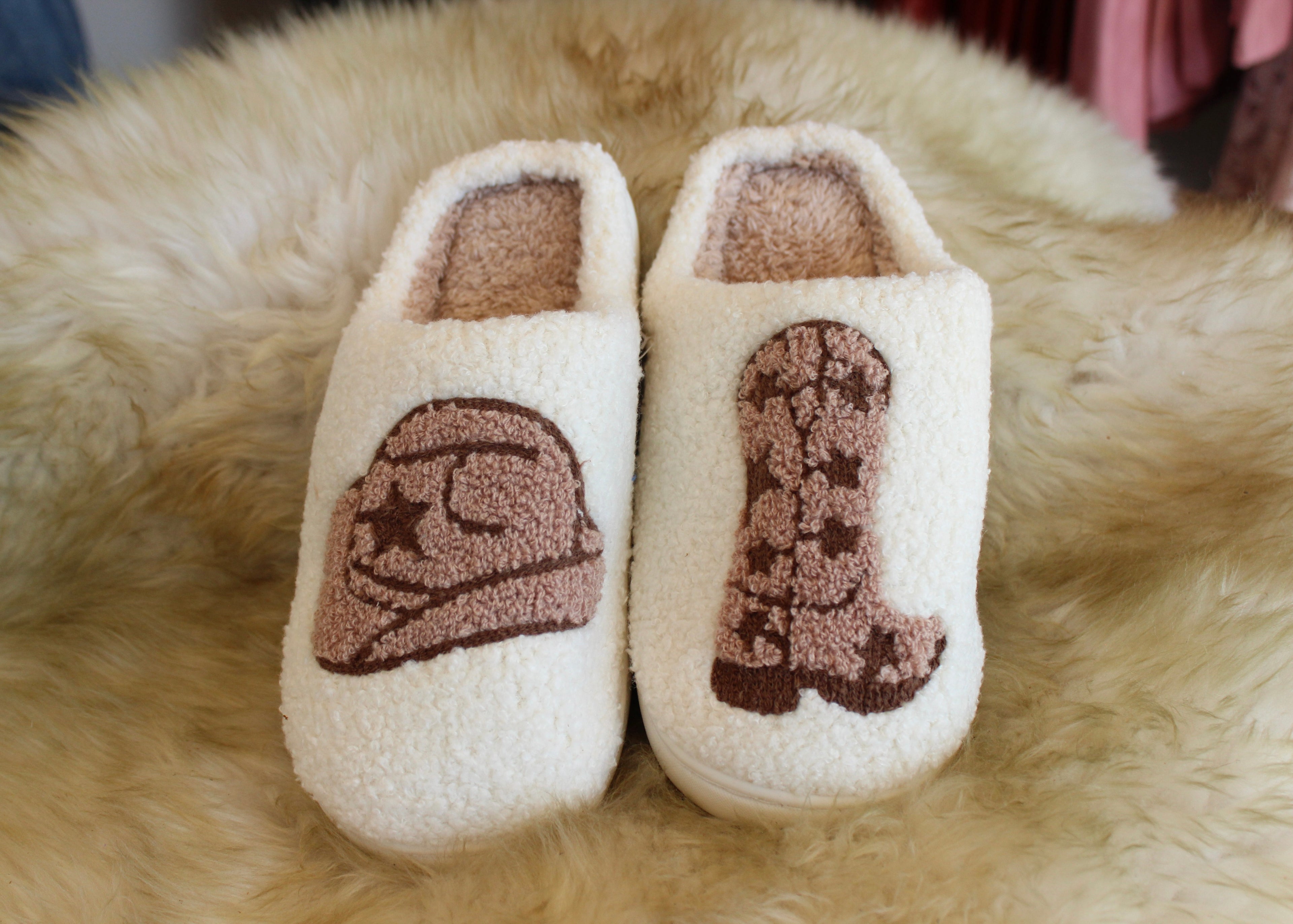Western Plush Slippers