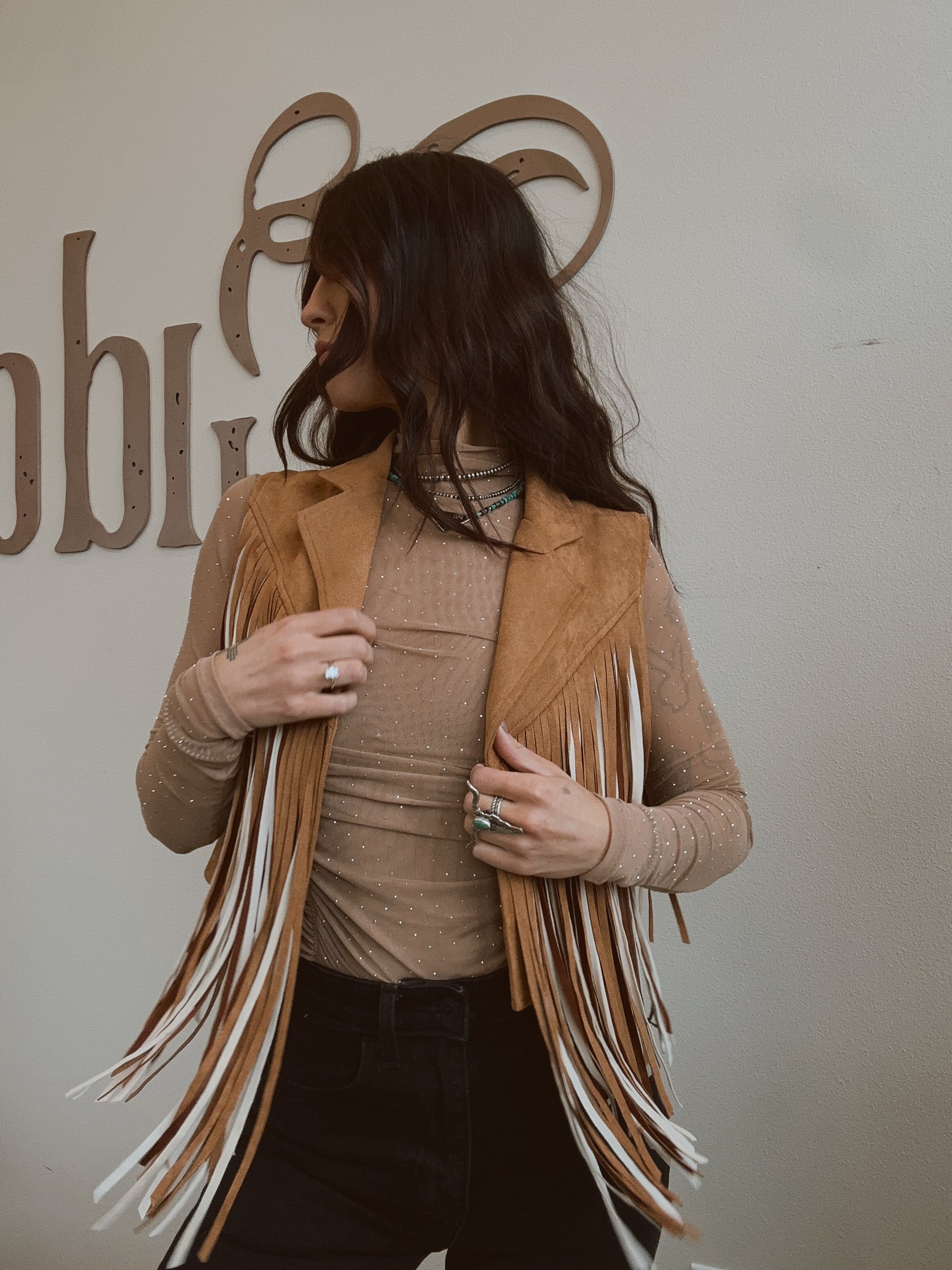 Camel Suede Vest