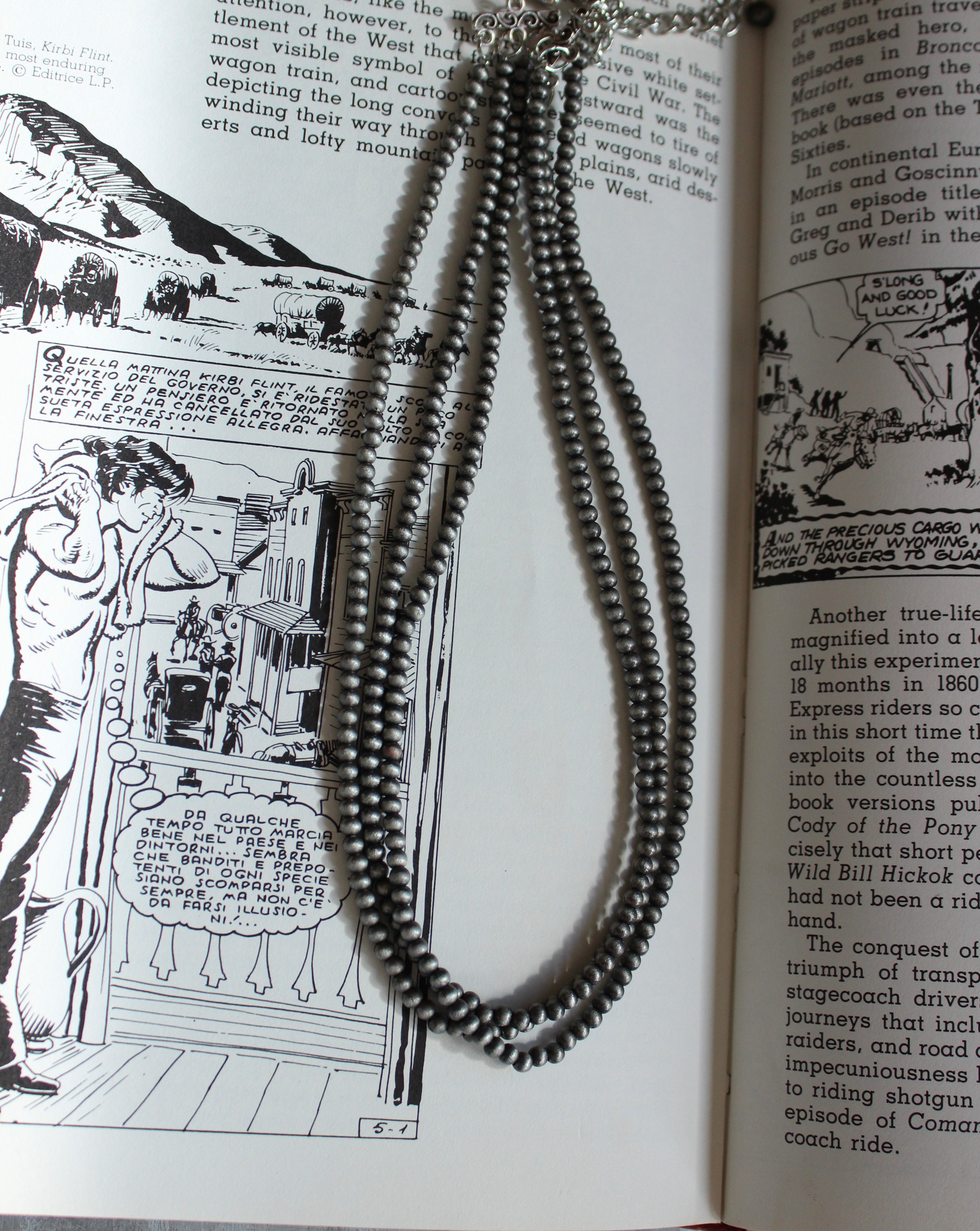 3-strand 4mm Navajo Pearl Necklace