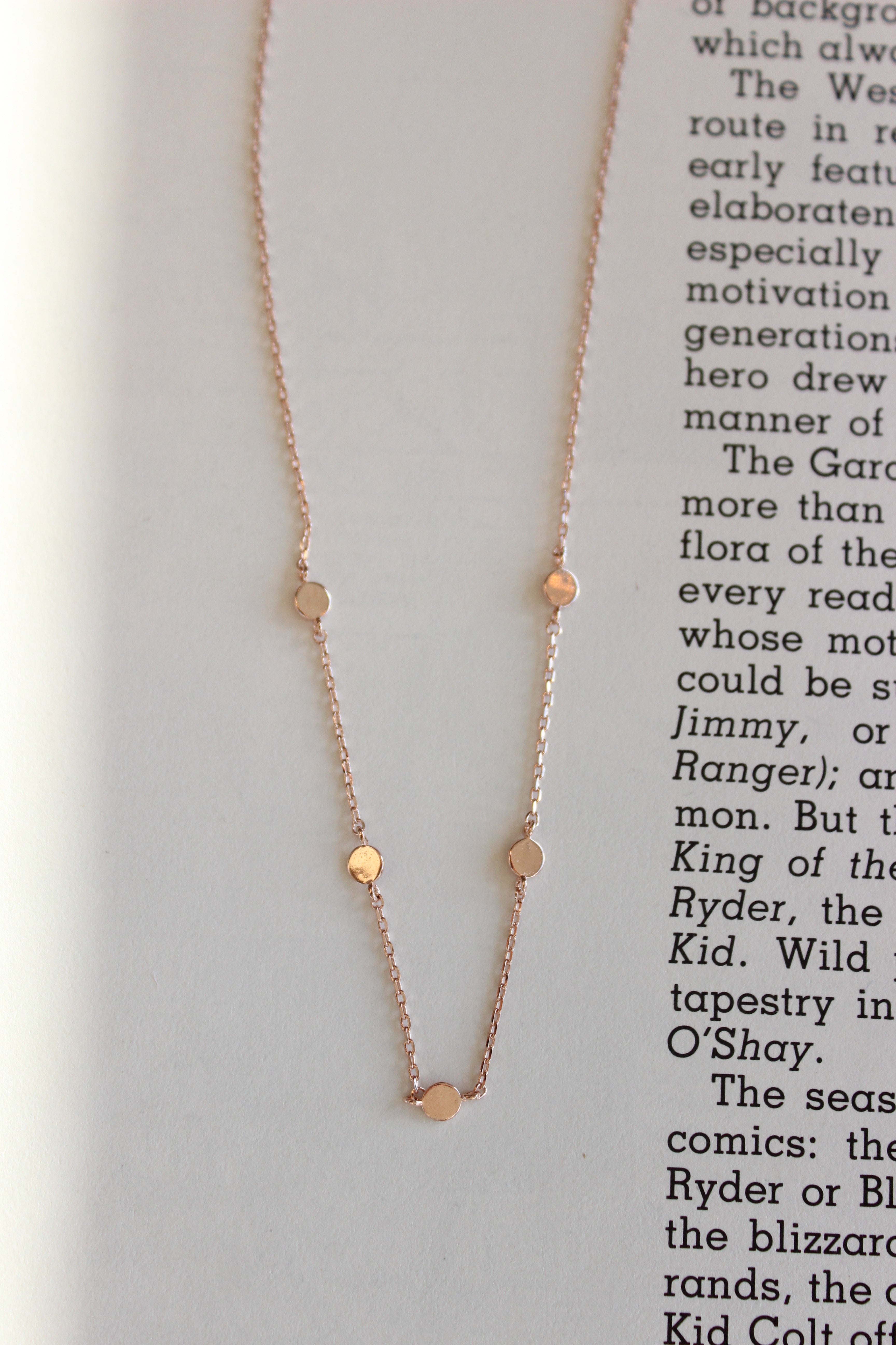 Dainty Rose Gold Circle Necklace