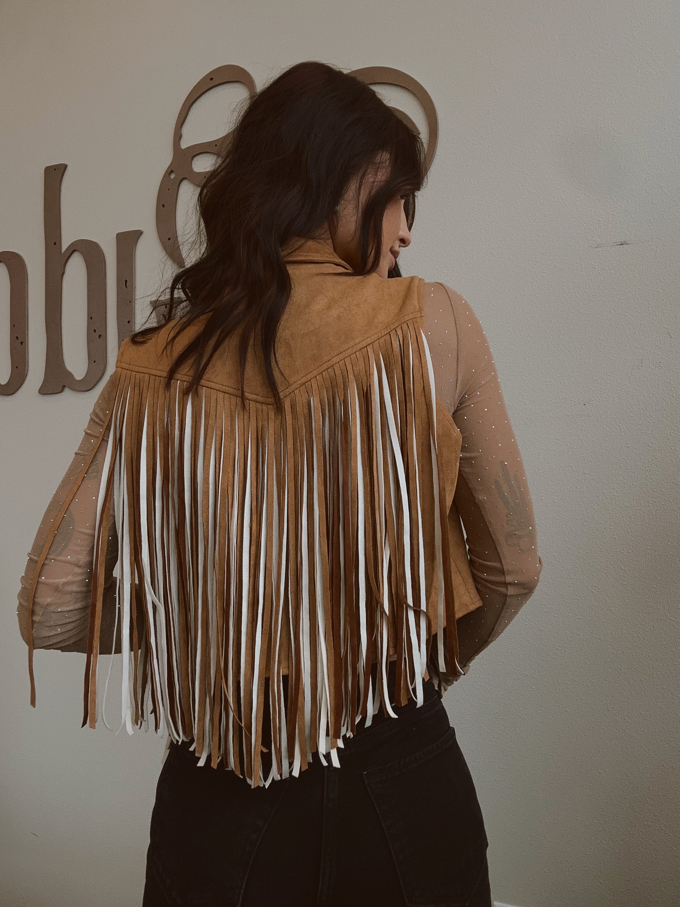 Camel Suede Vest