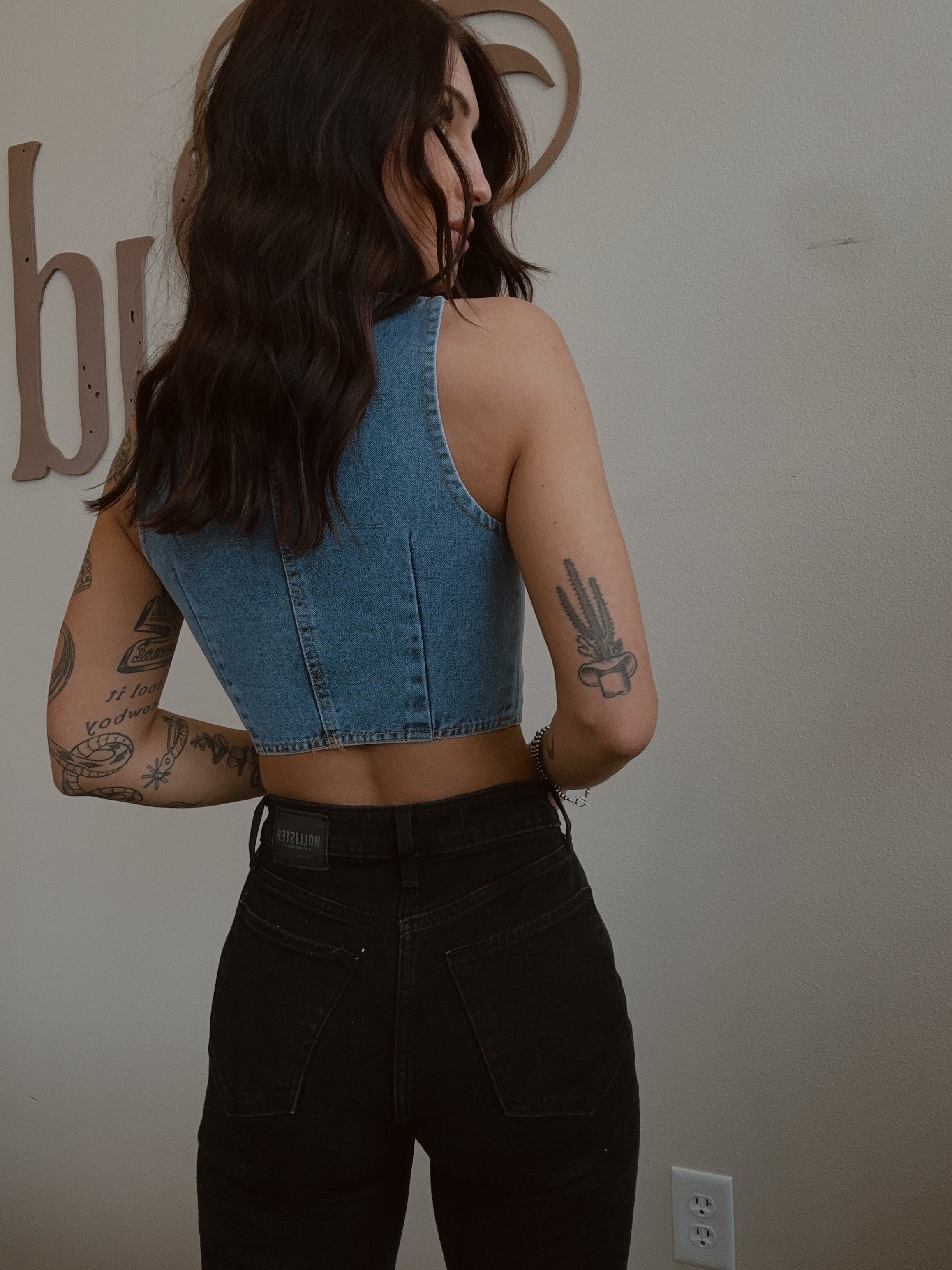 Zip Denim Vest