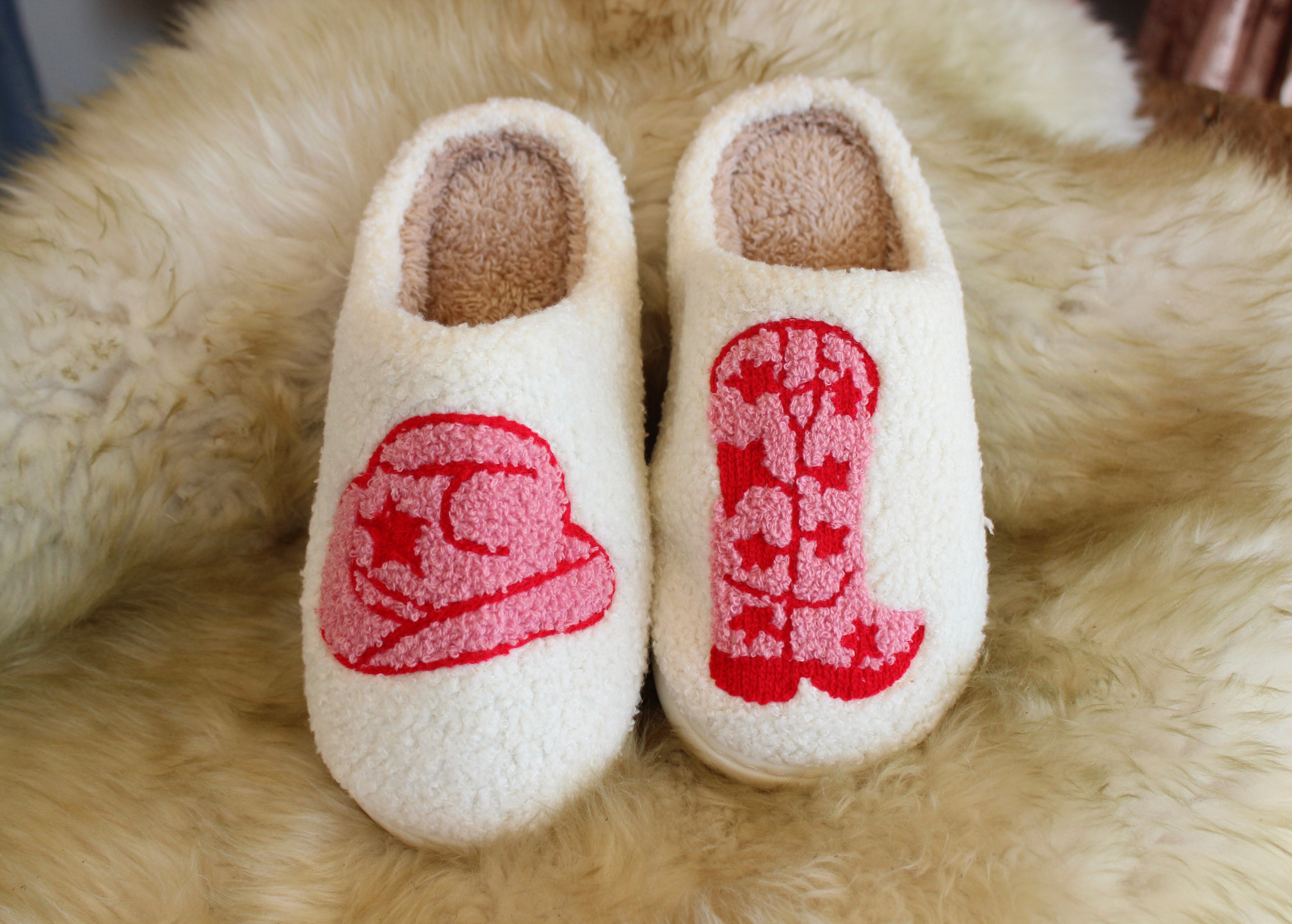 Western Plush Slippers