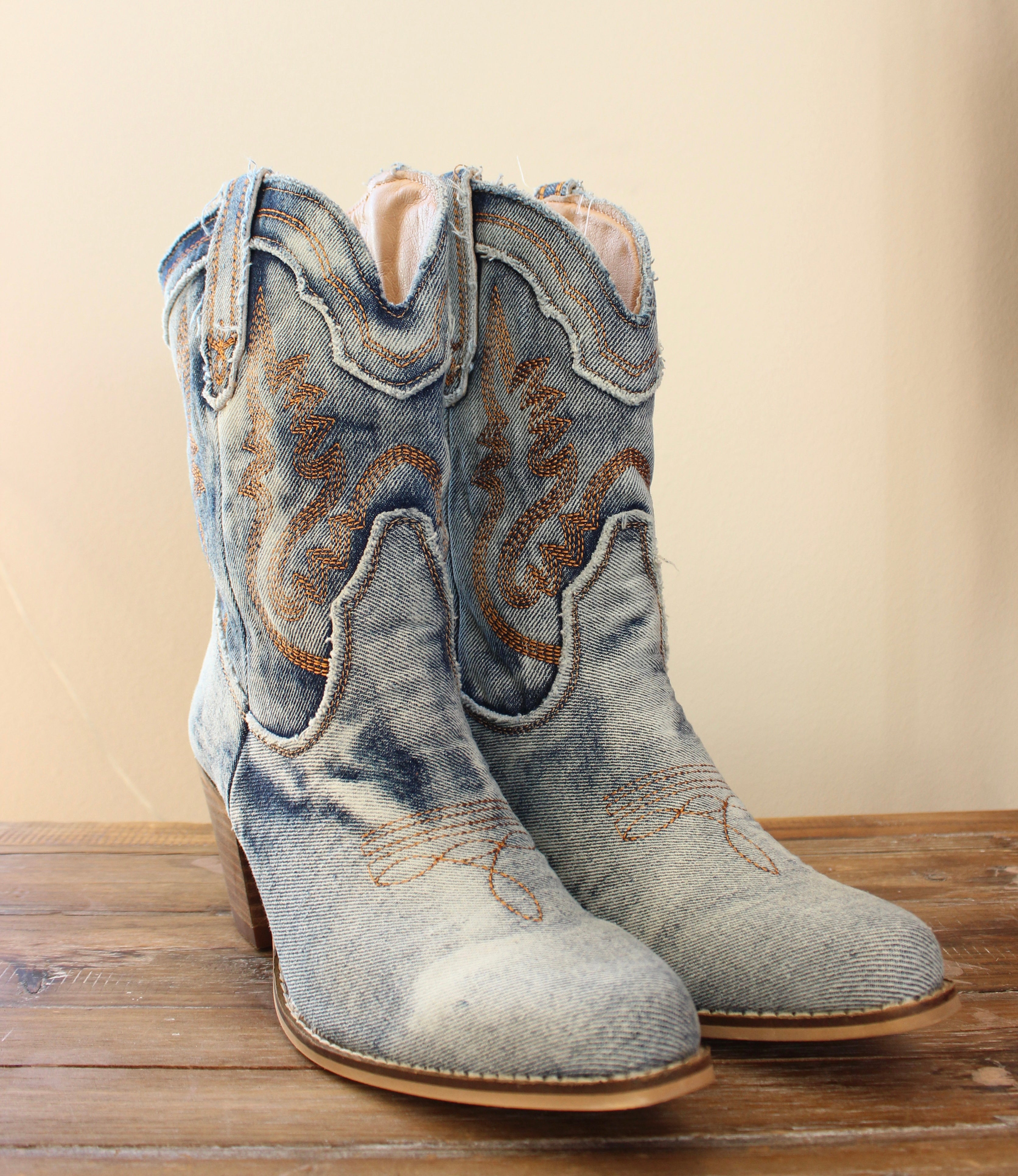 Denim Bootie