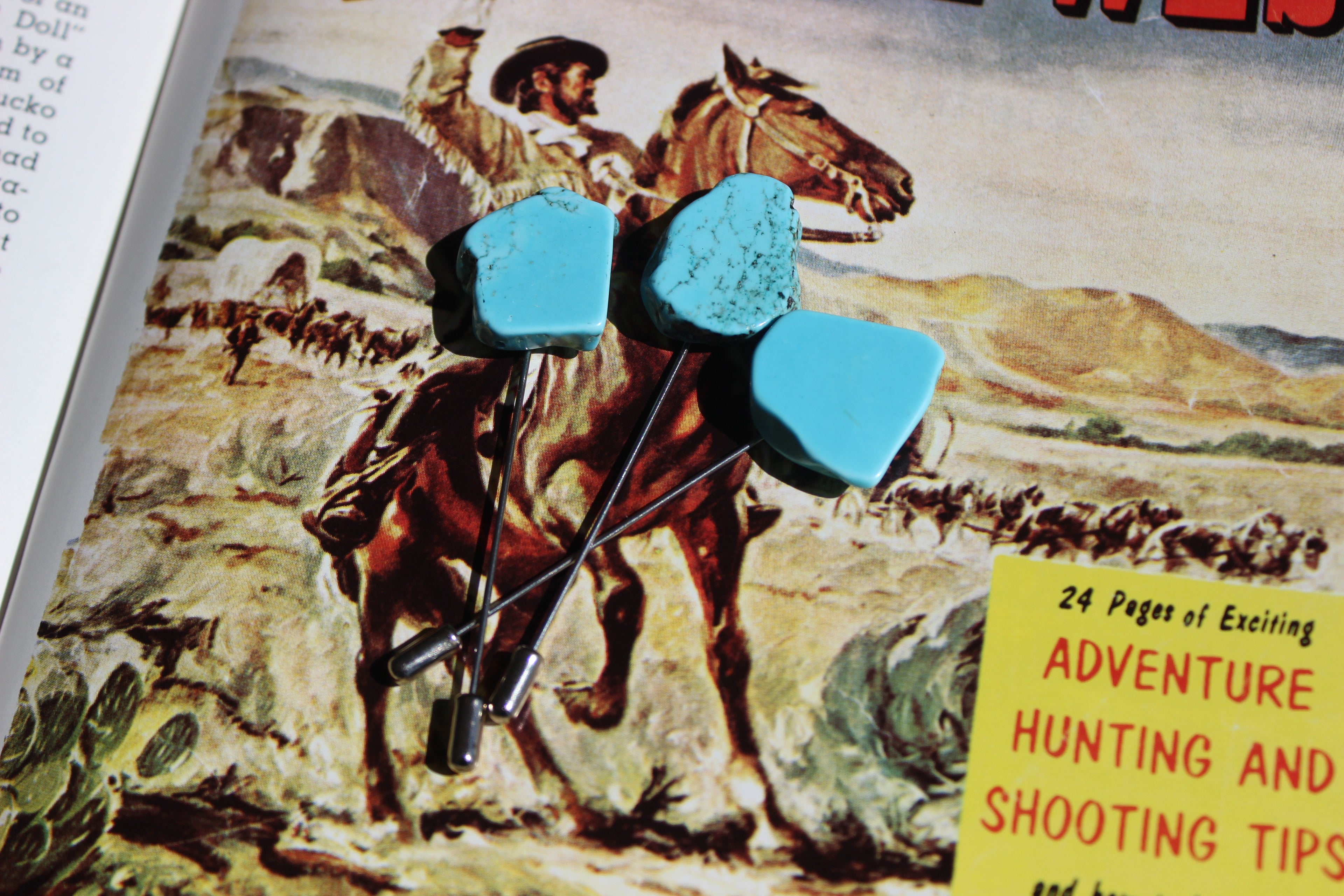 Faux Turquoise Hat Pin