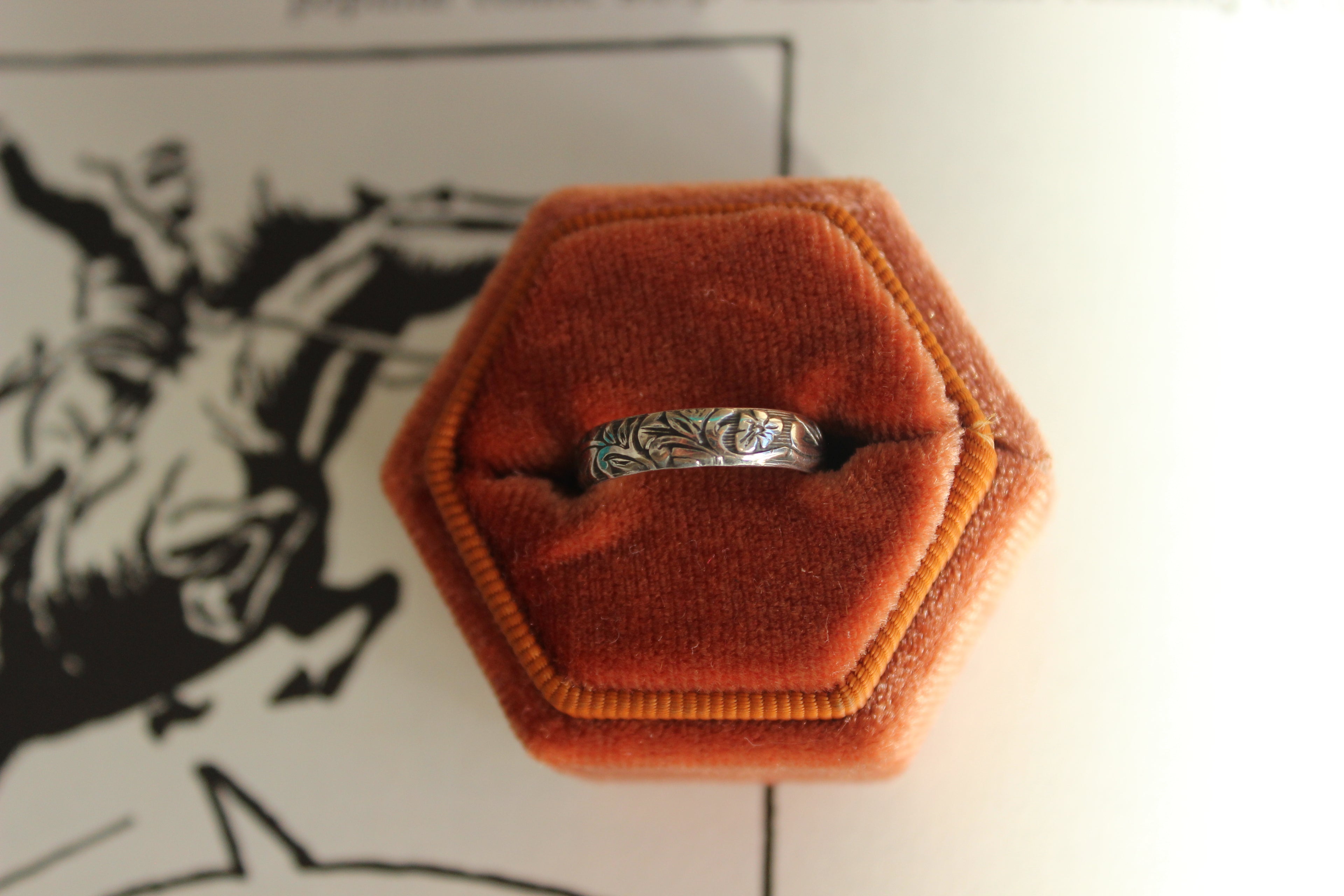 Sterling Silver Tooled Band Mini