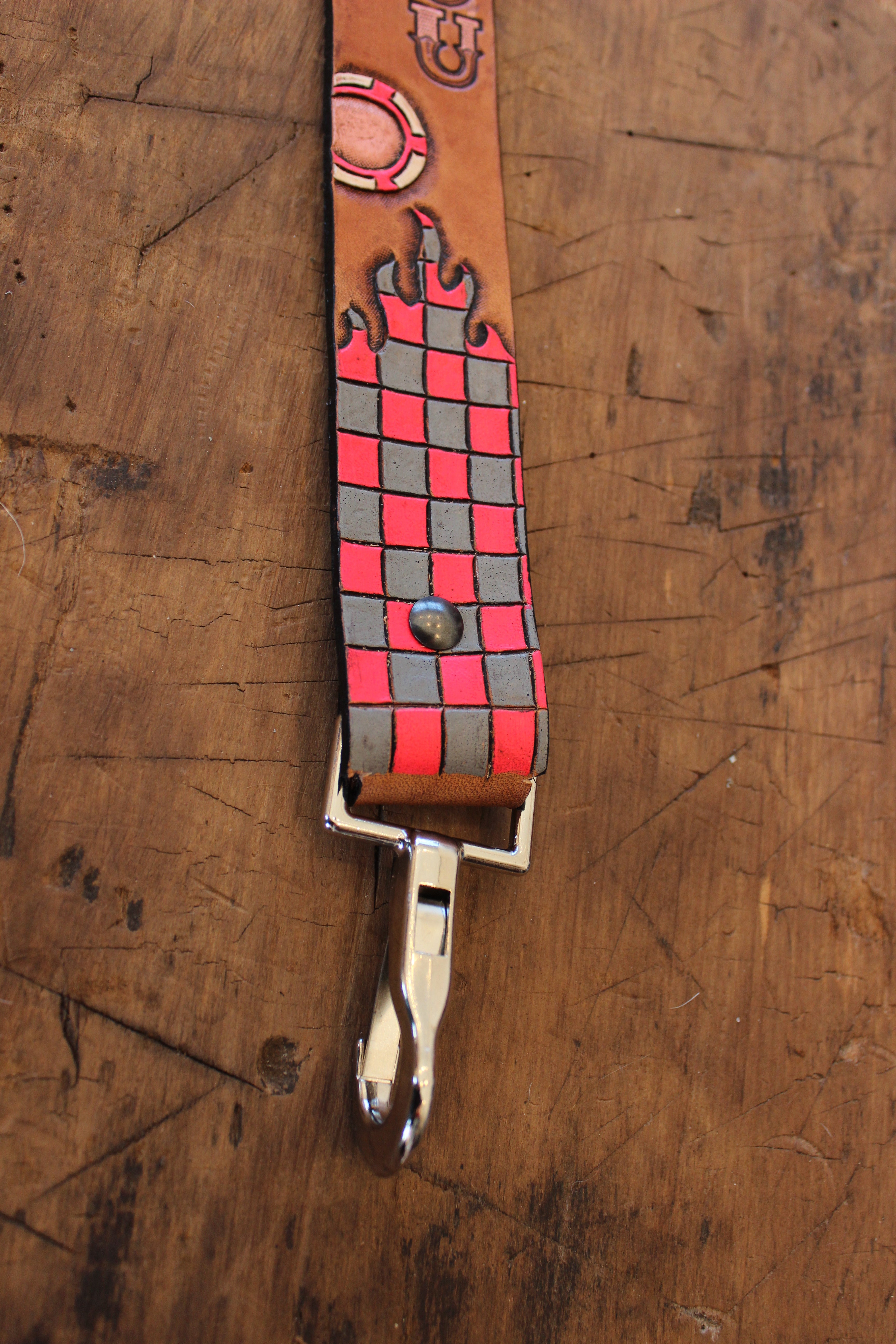Lucky You Tooled Leather Purse Strap