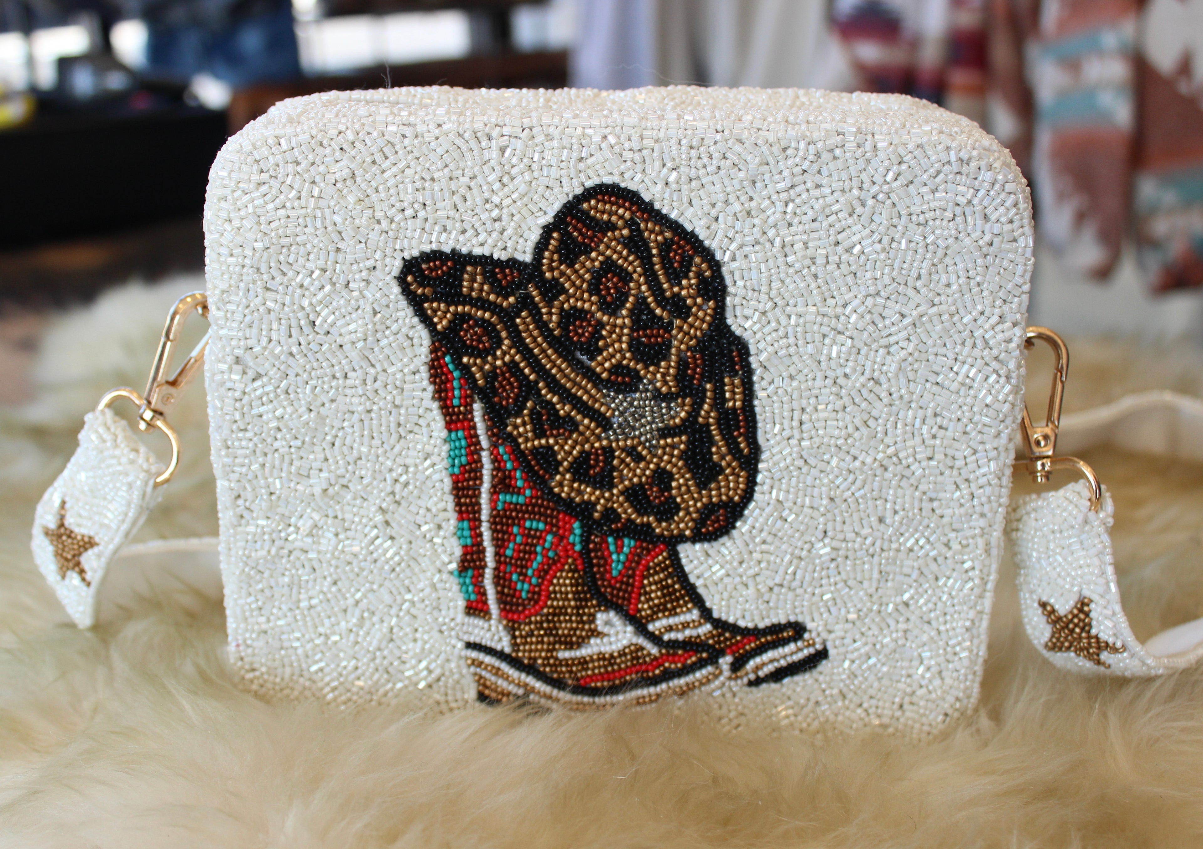 Beaded Boot Crossbody