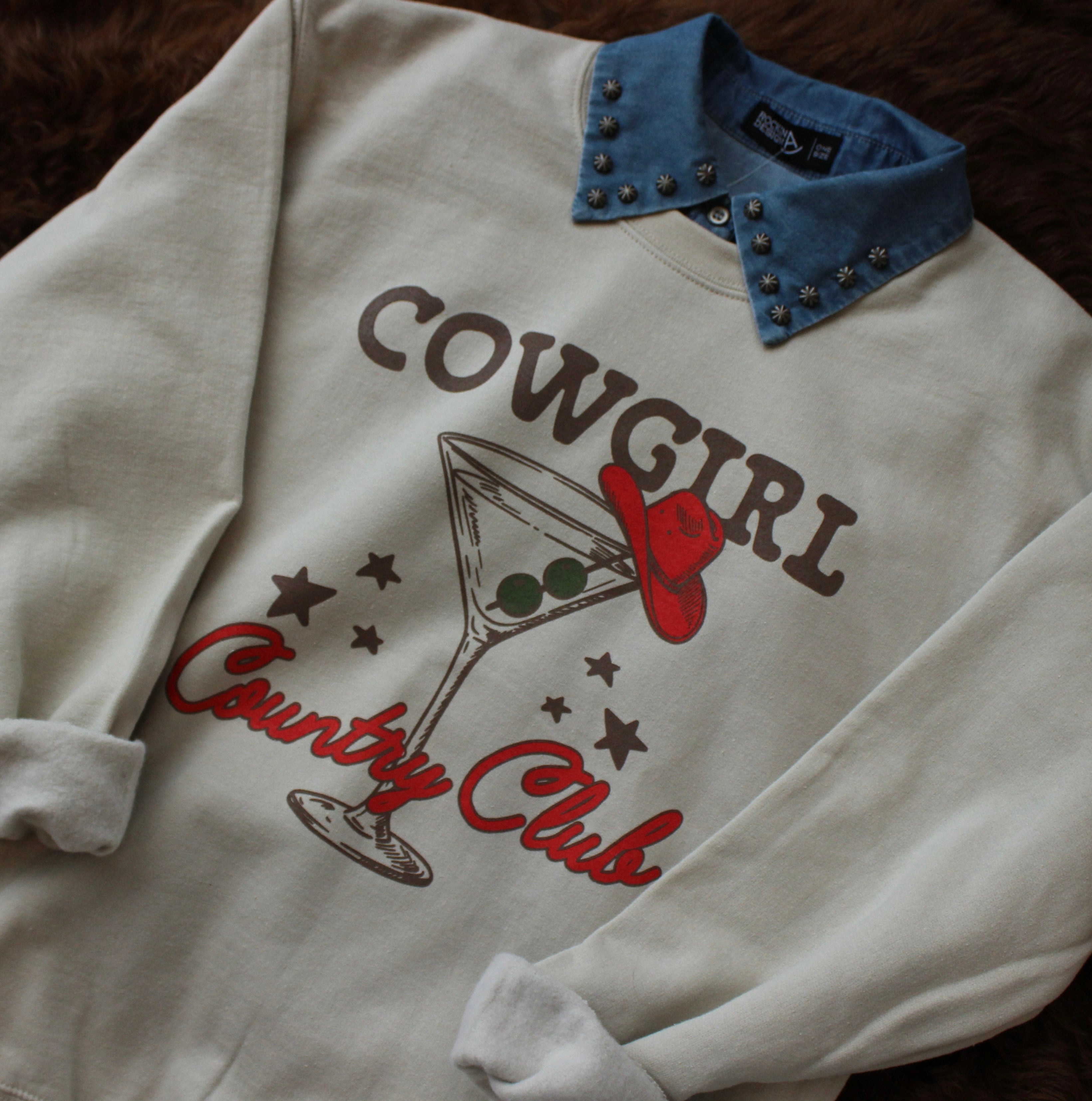 Studded Faux Collar For Layering