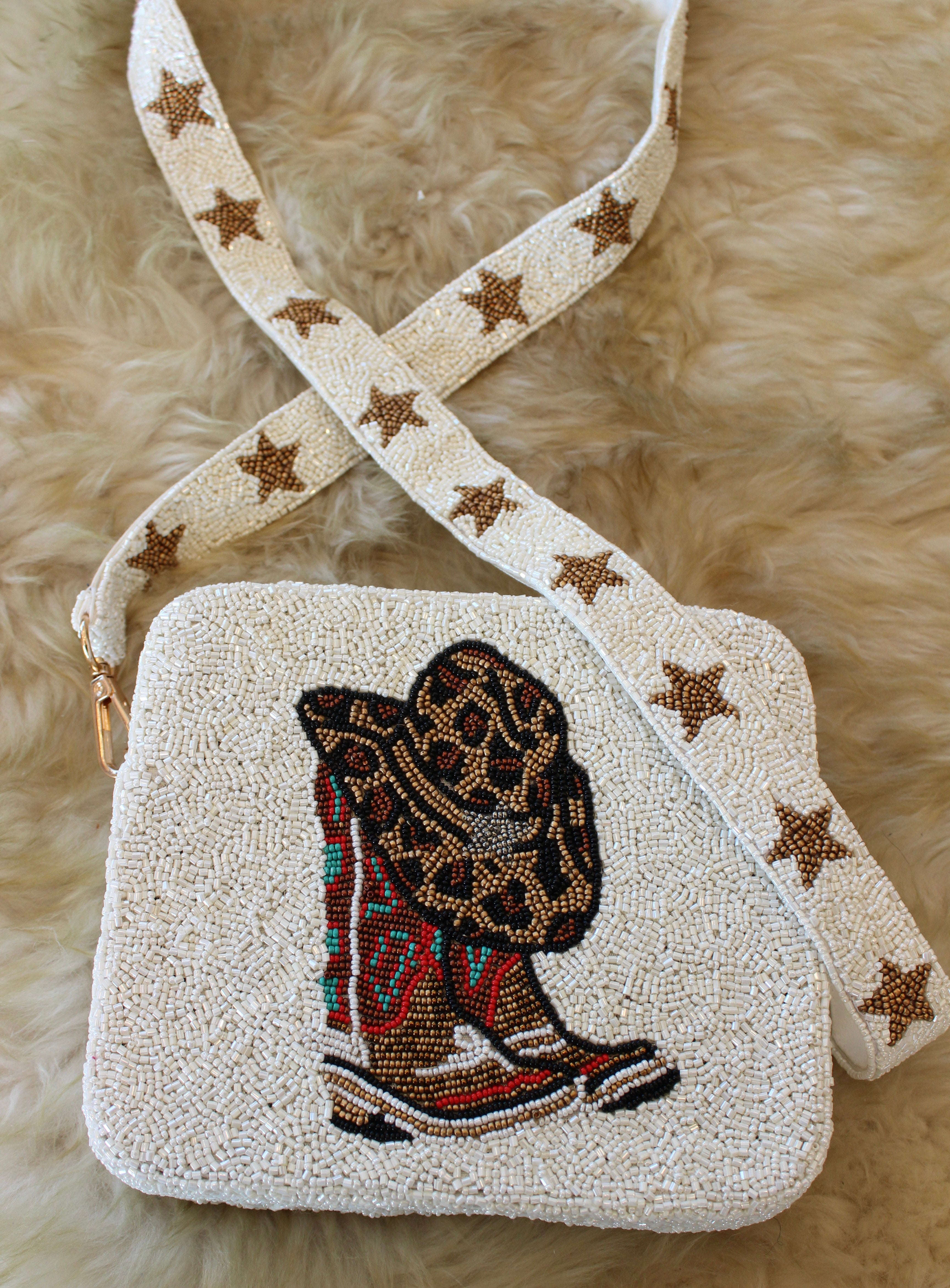 Beaded Boot Crossbody
