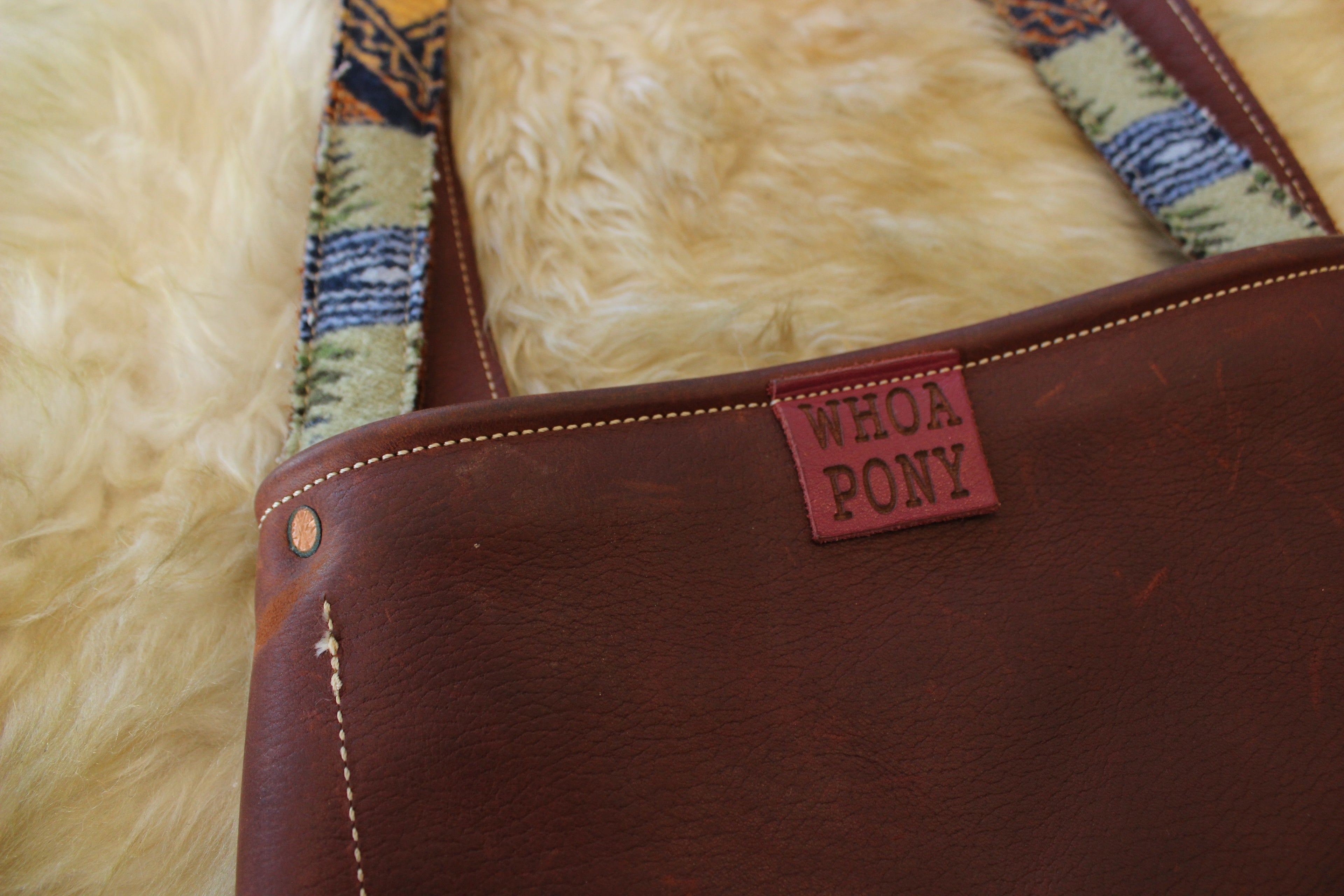 Leather Pendleton Wool Tote