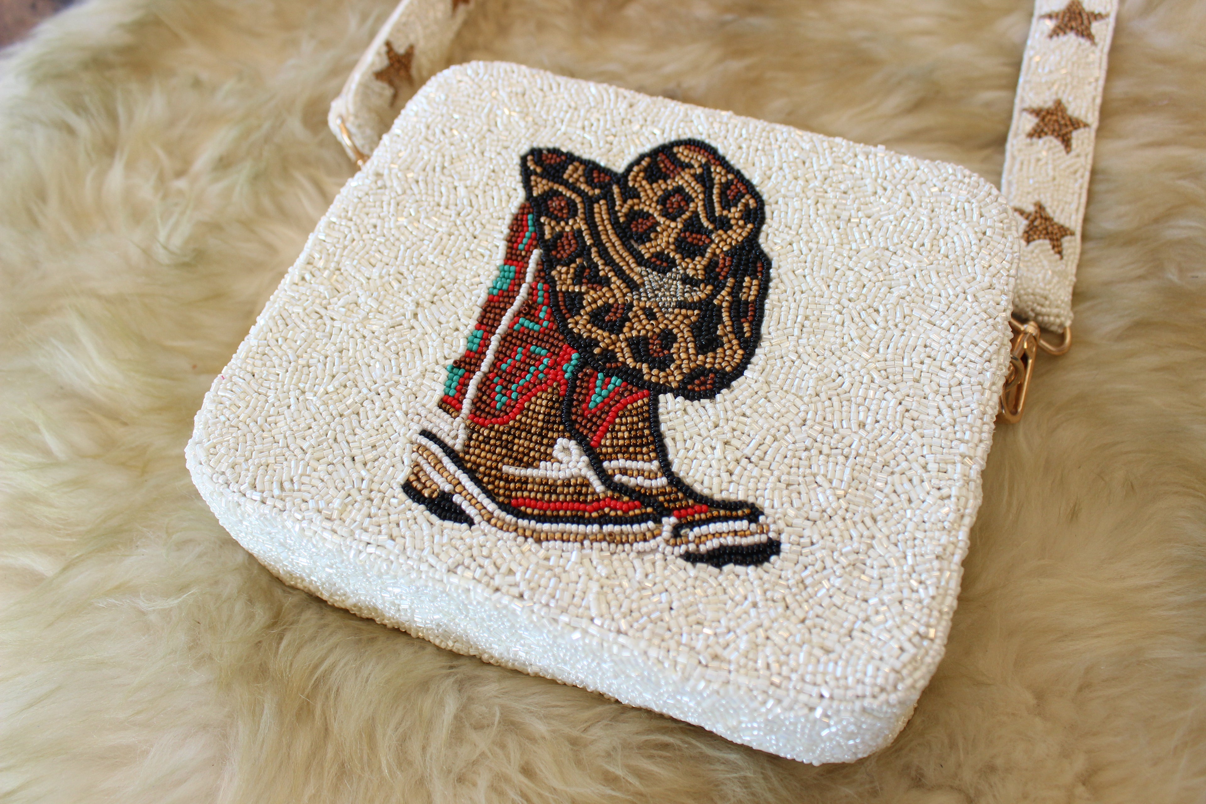 Beaded Boot Crossbody