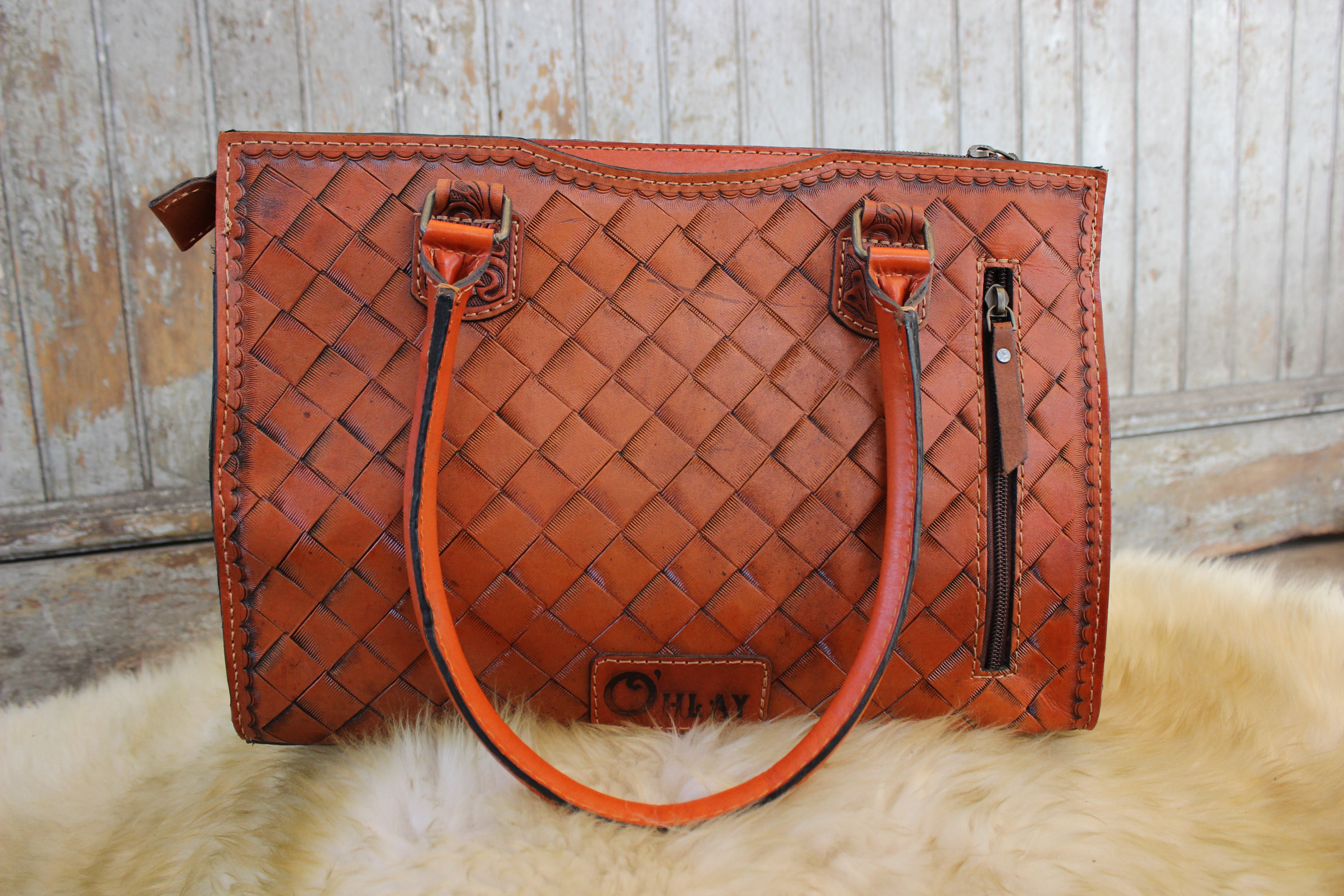 AD Tooled Leather Tote