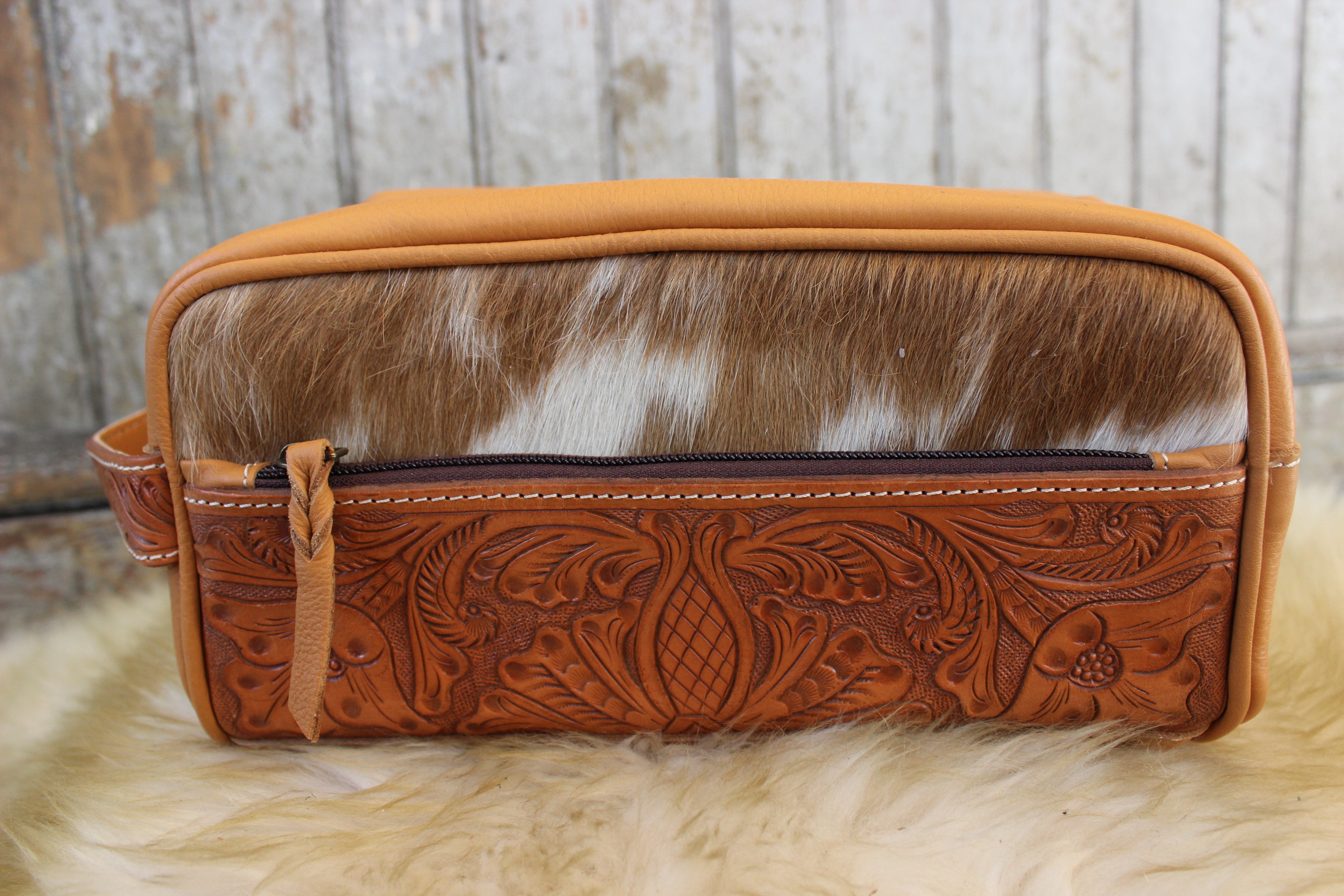 Hide Leather Toiletry Bag