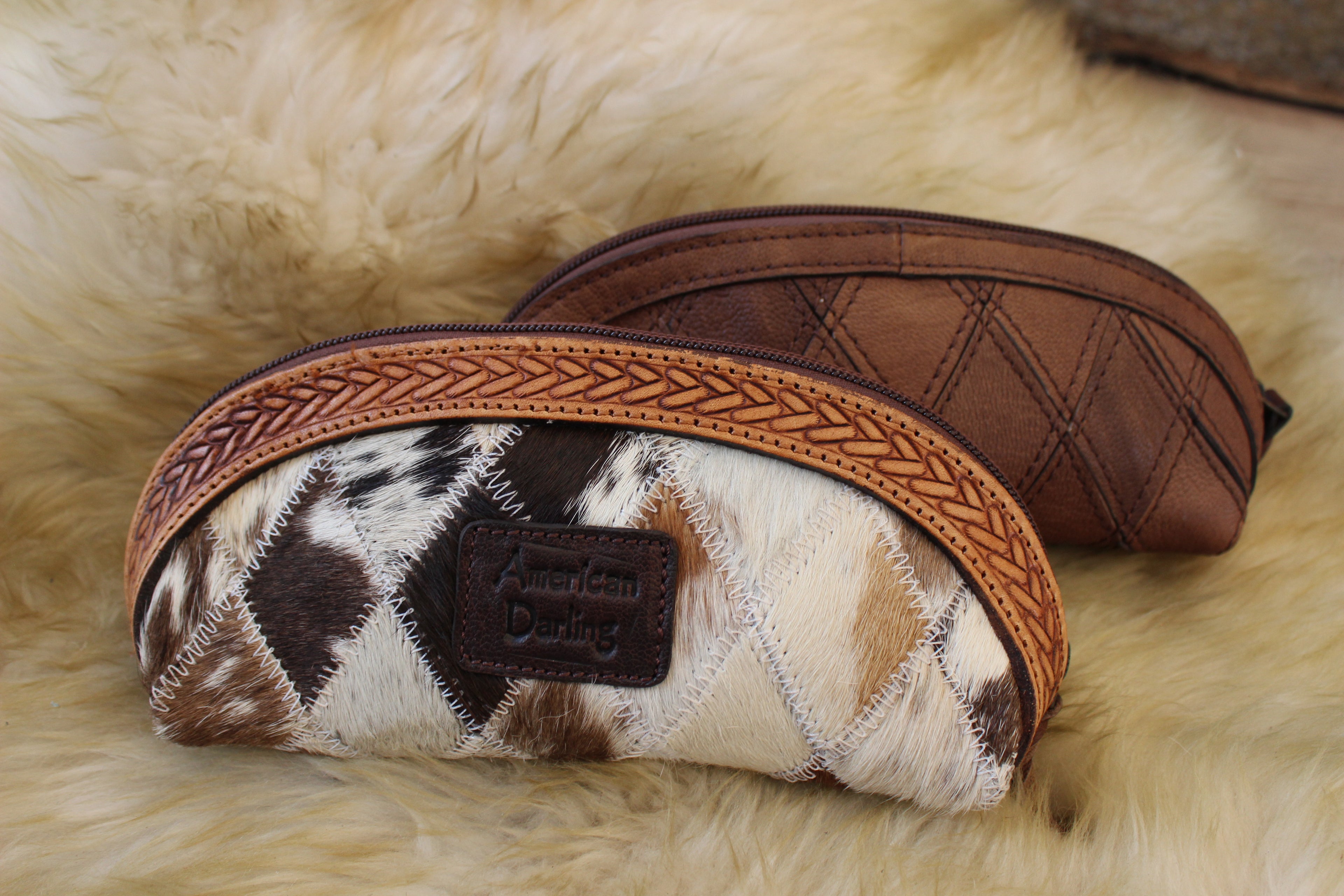 Makeup/Sunglasses Checkered Pouch