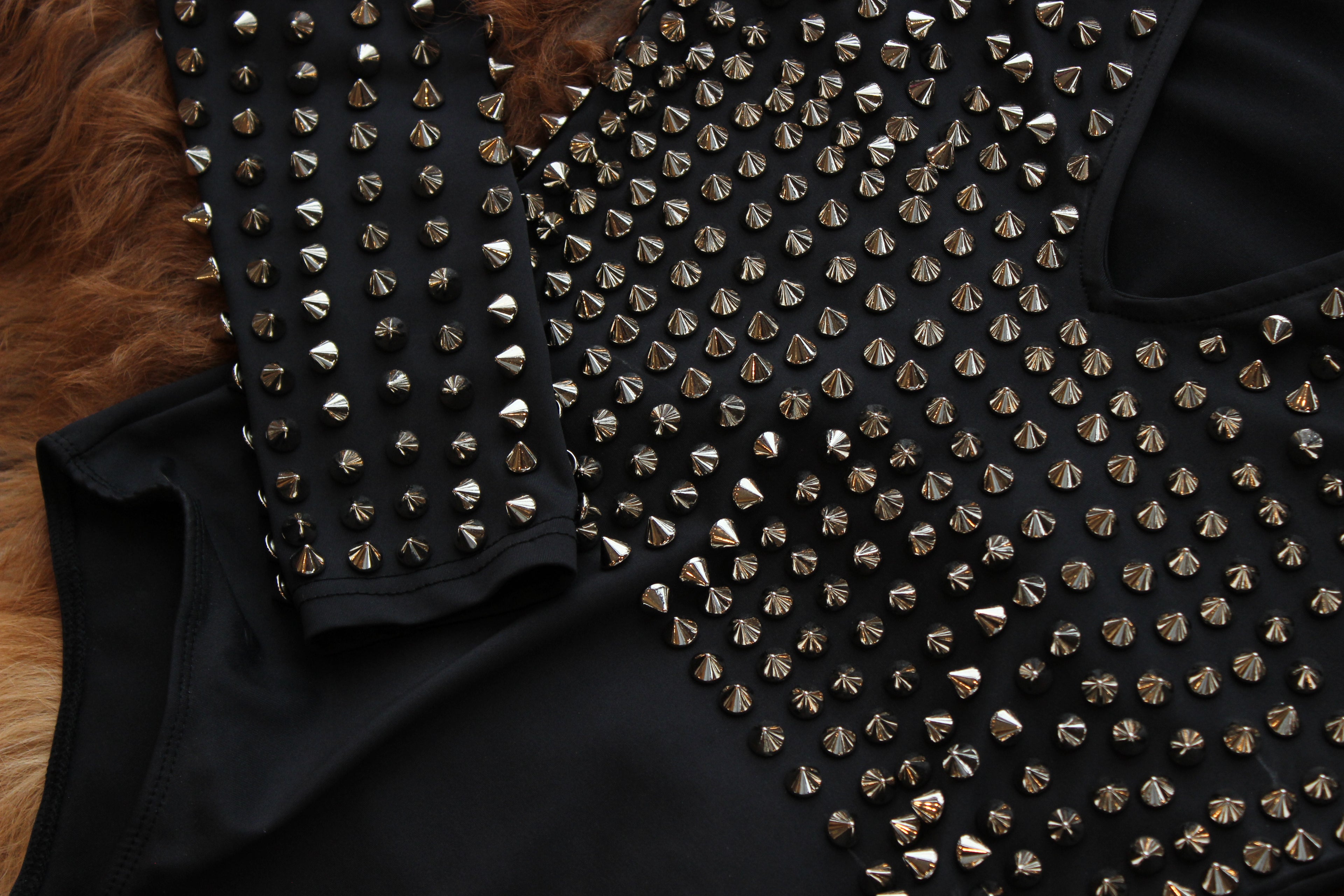 Black Studded Bodysuit