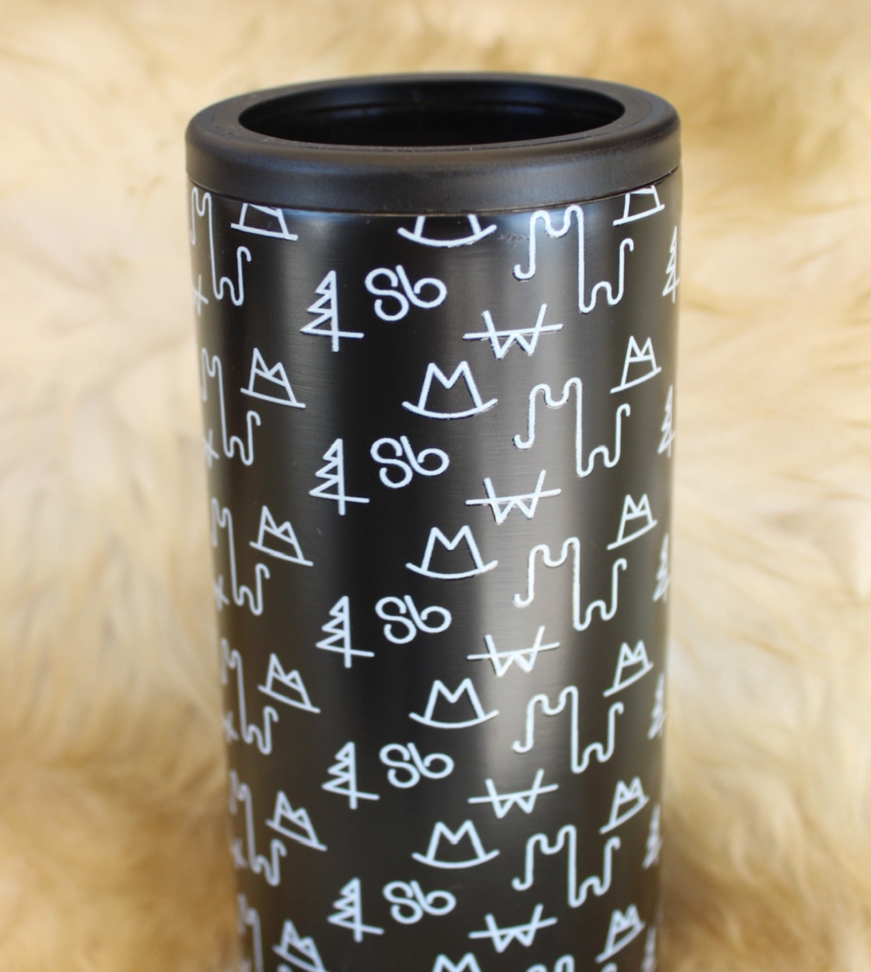 Cattle Brand Hard Slim Can Koozie