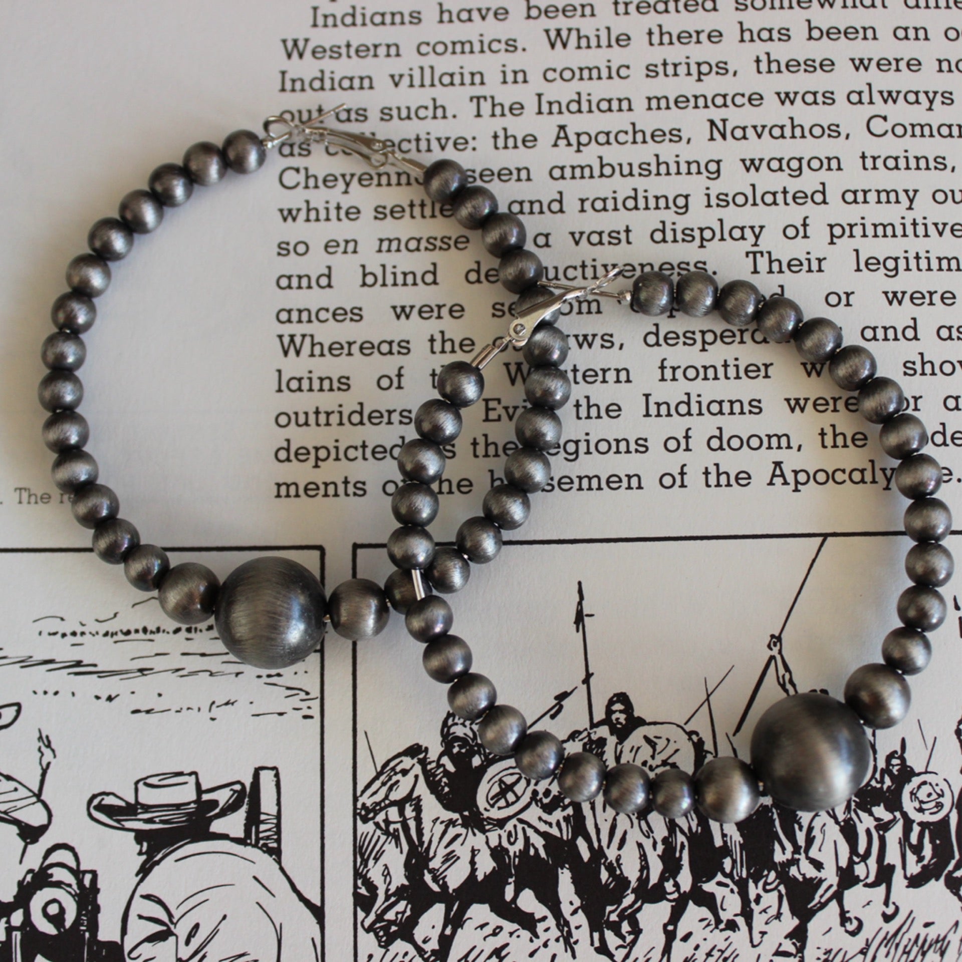 Faux Navajo Hoop Earrings