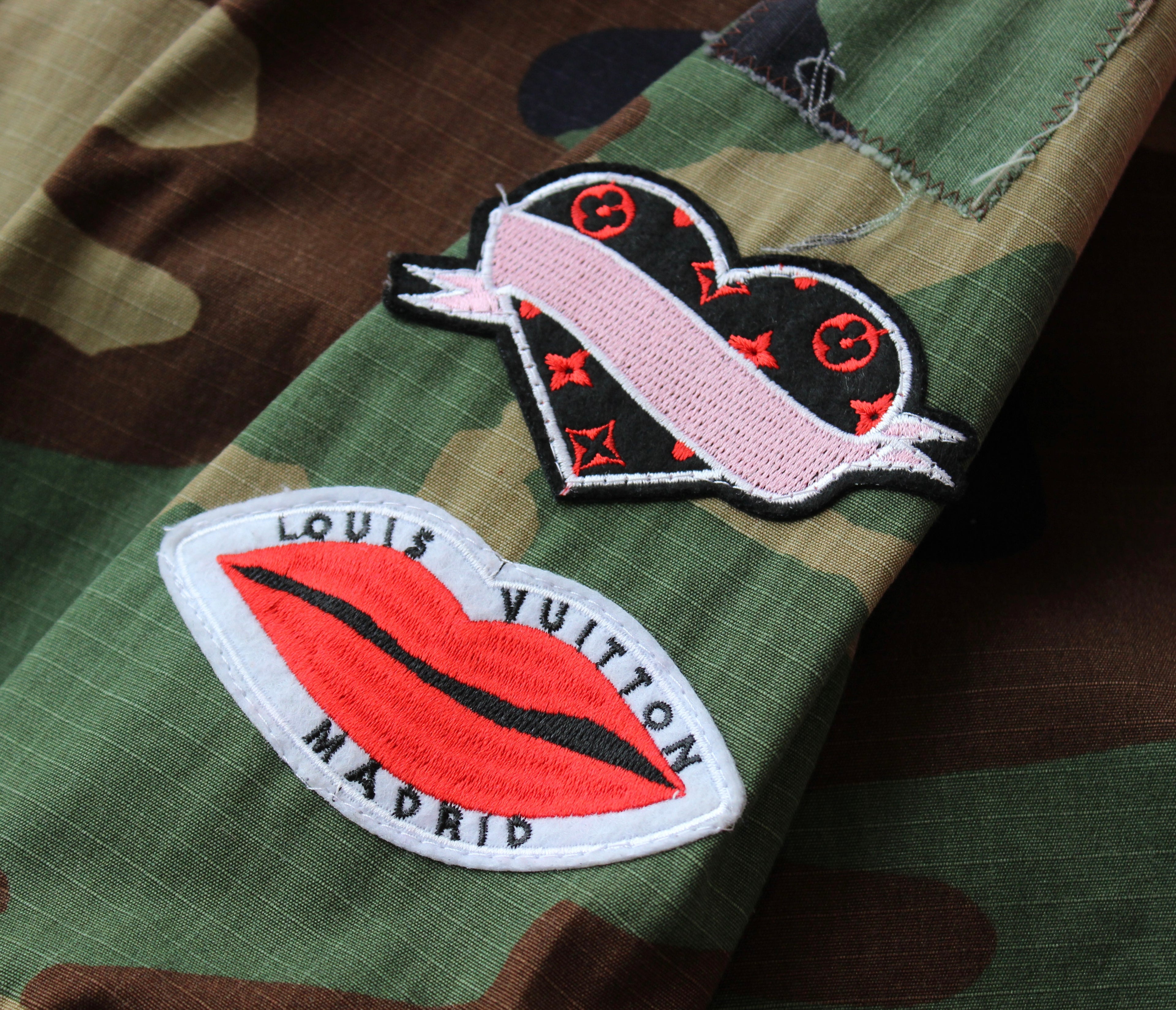 Up-cycled LV Patch Army Jacket