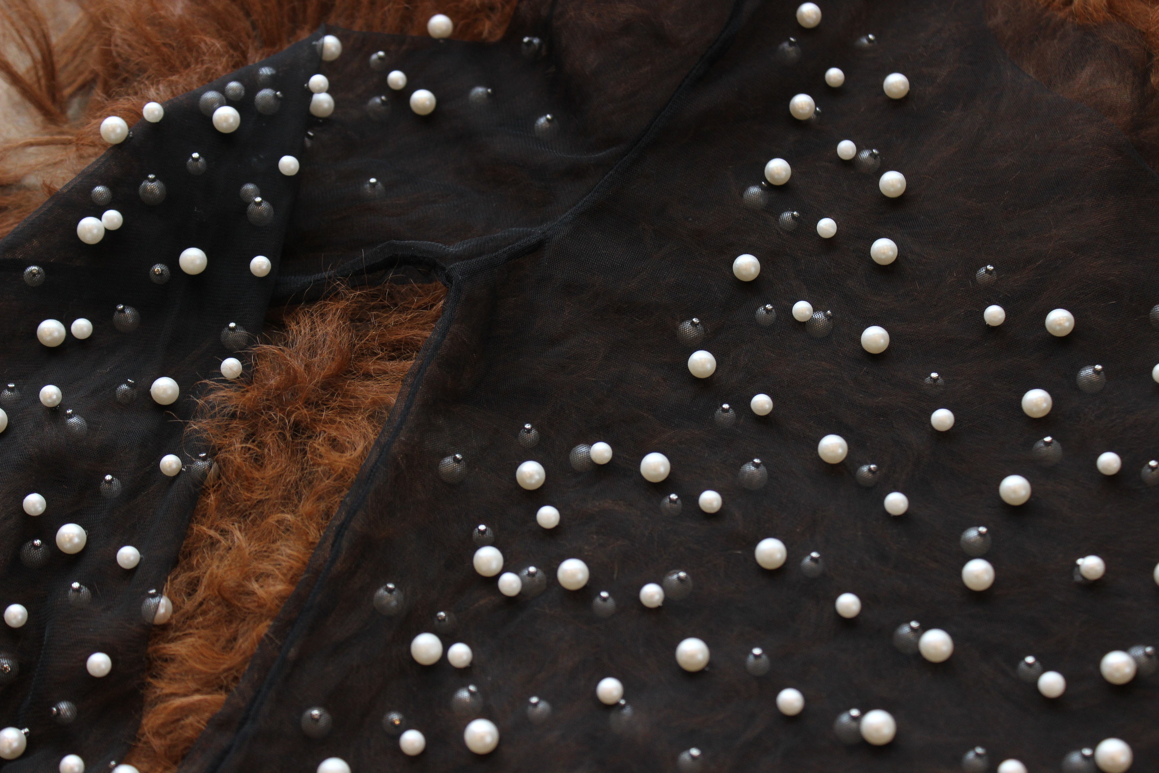 Pearl Mesh Layering Shirt