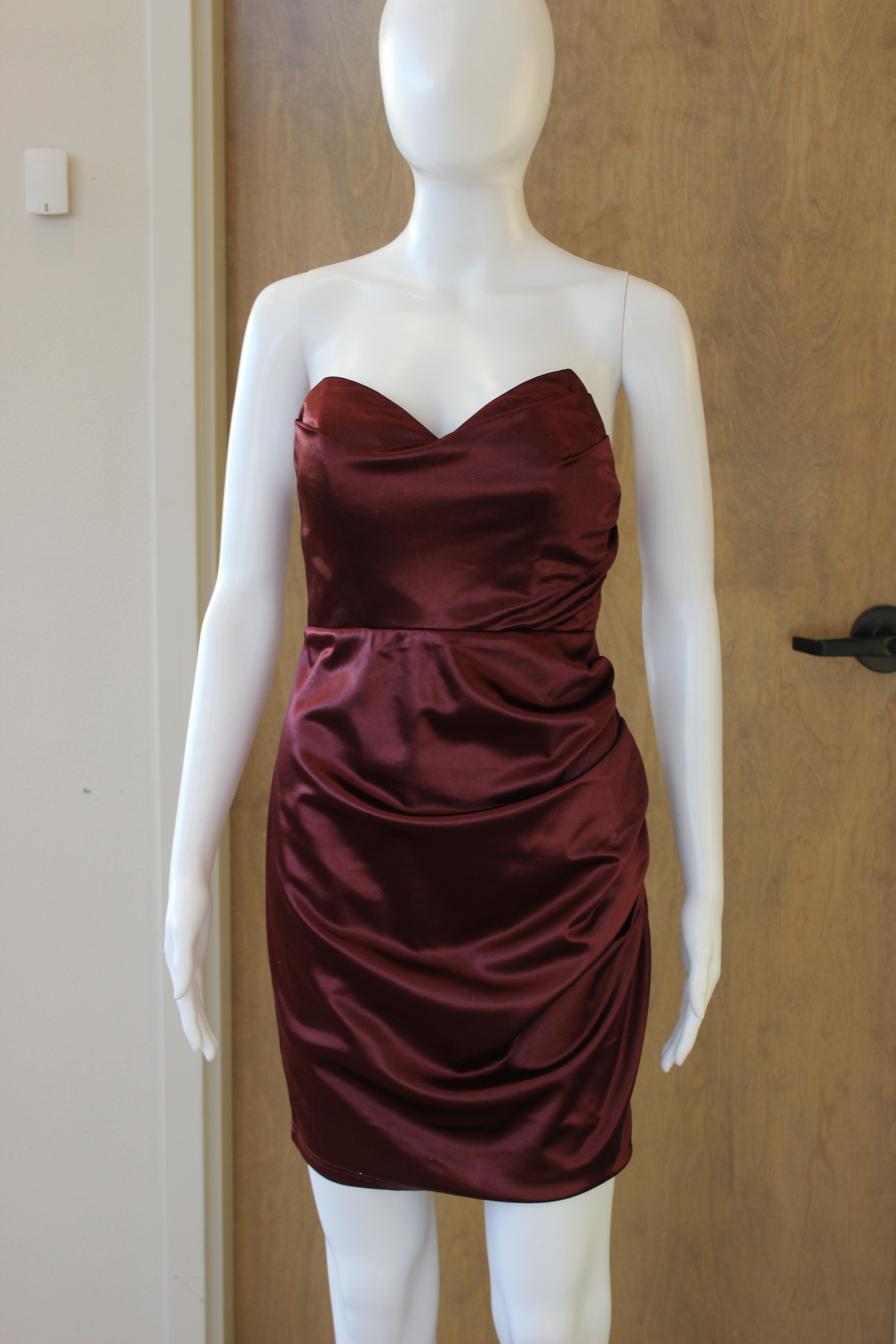 Plum Silk Mini Dress