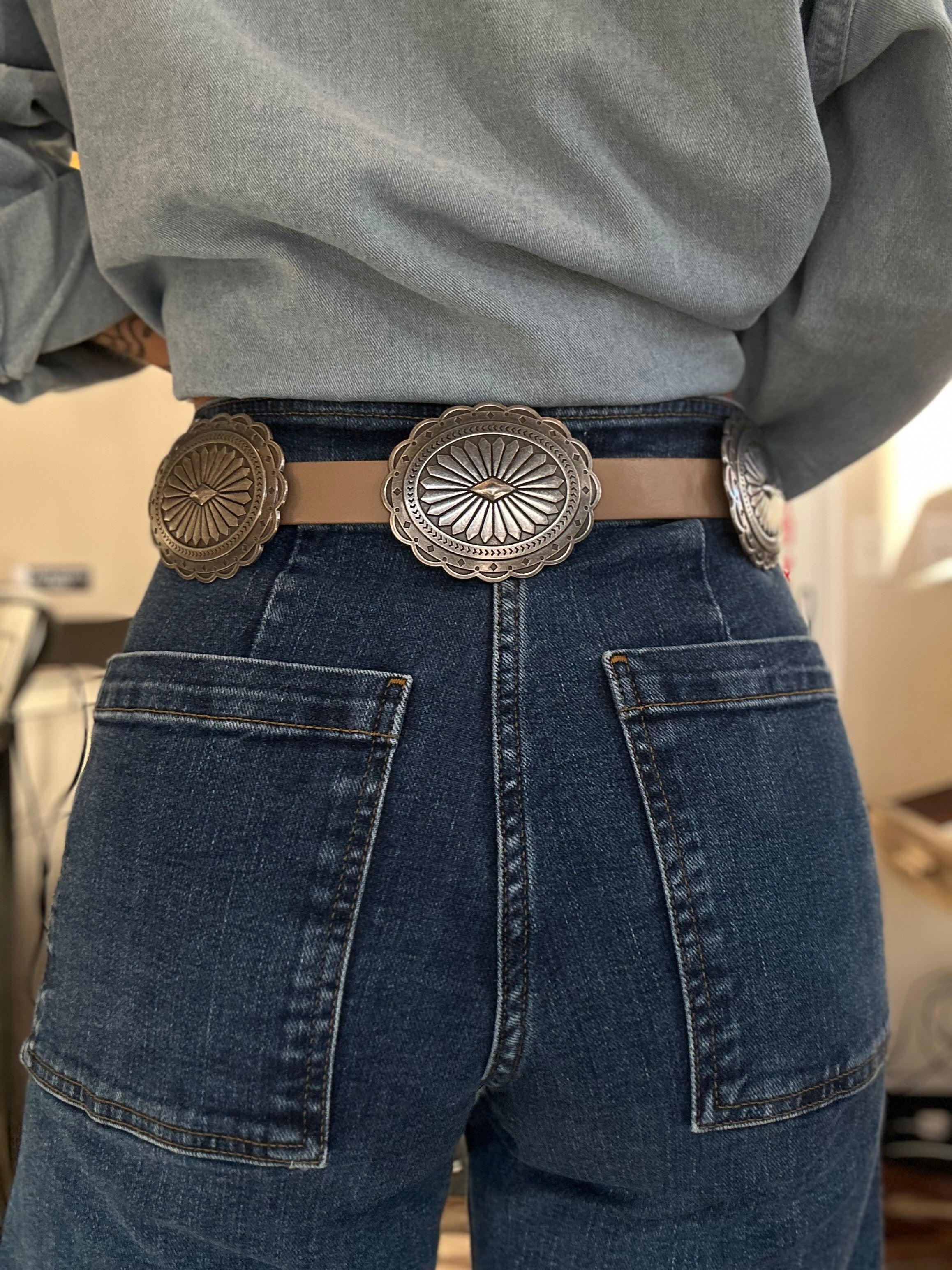 Large Concho Western Belt