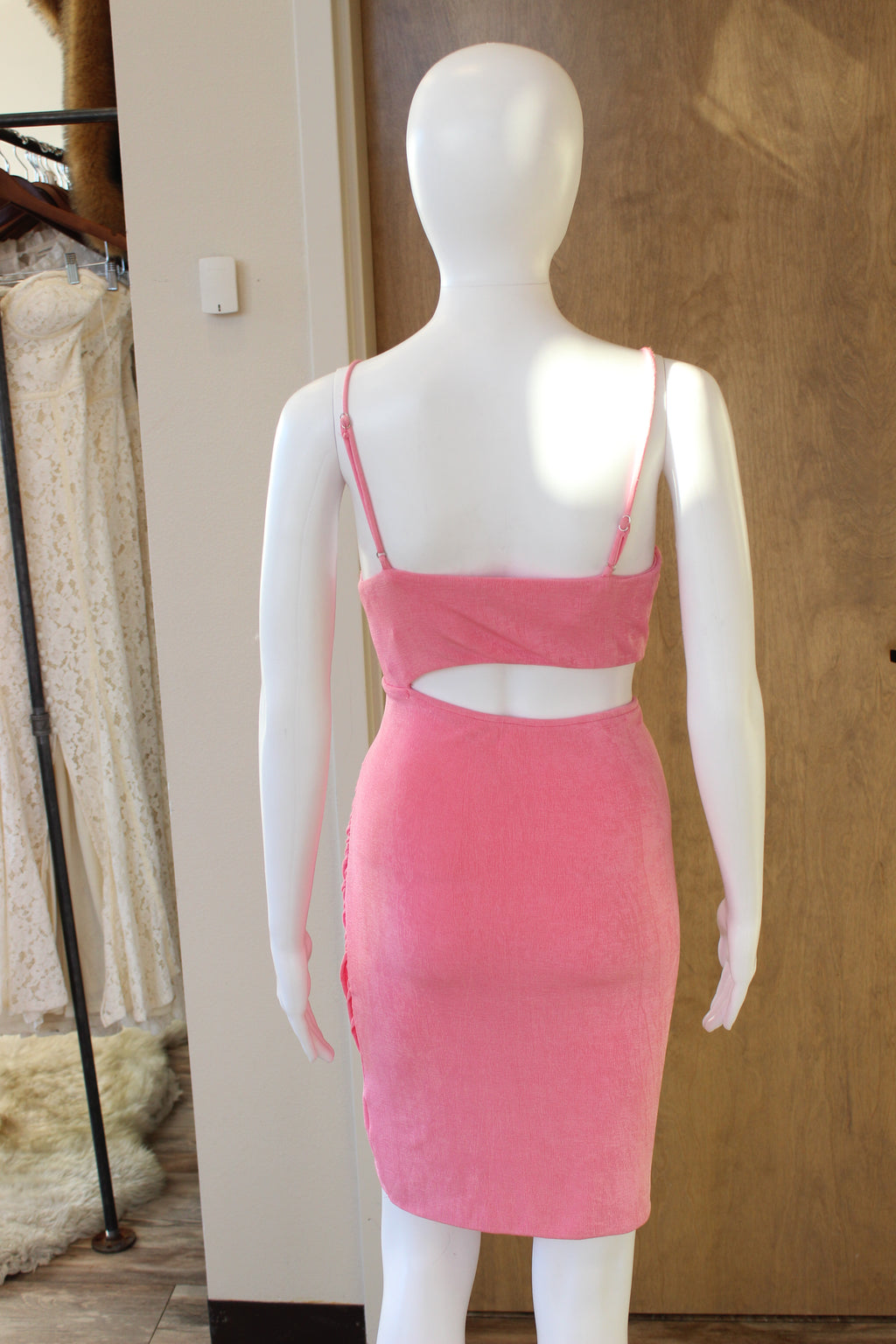 Pink Cut Out Midi