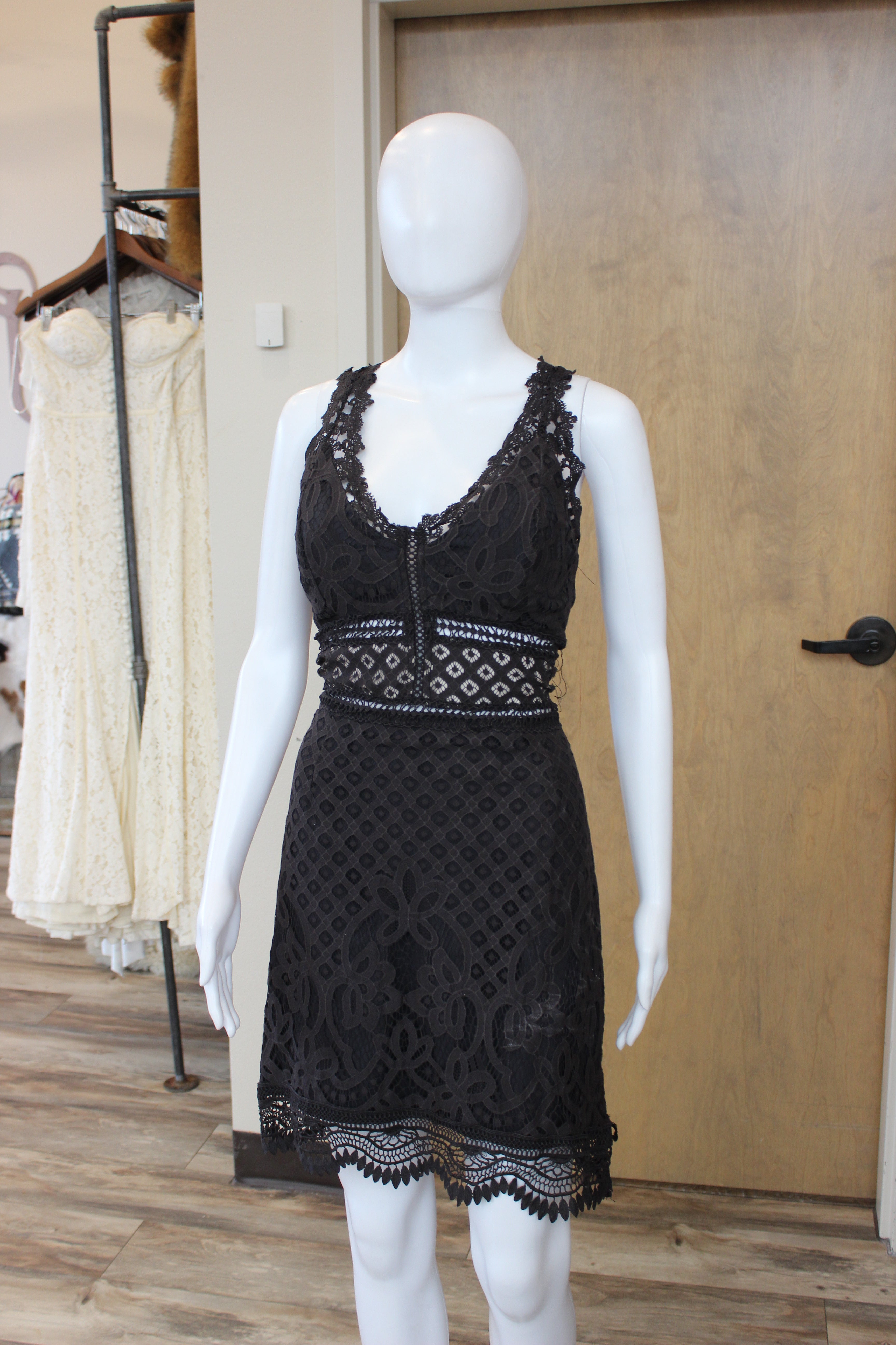 Lace Open Back Dress