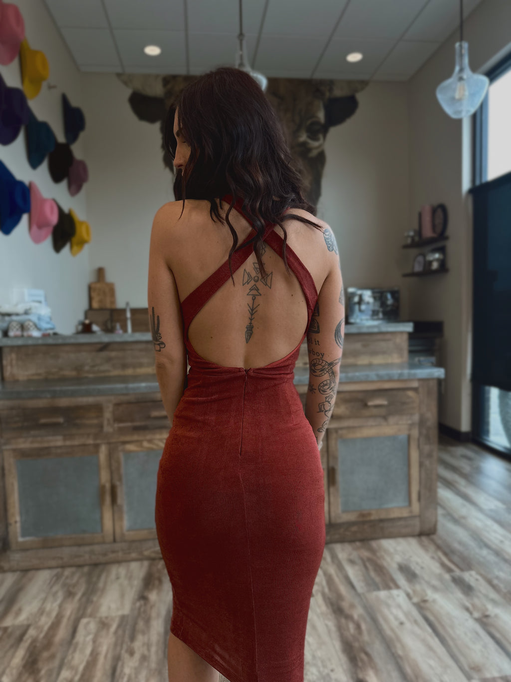 Red Bodycon Midi