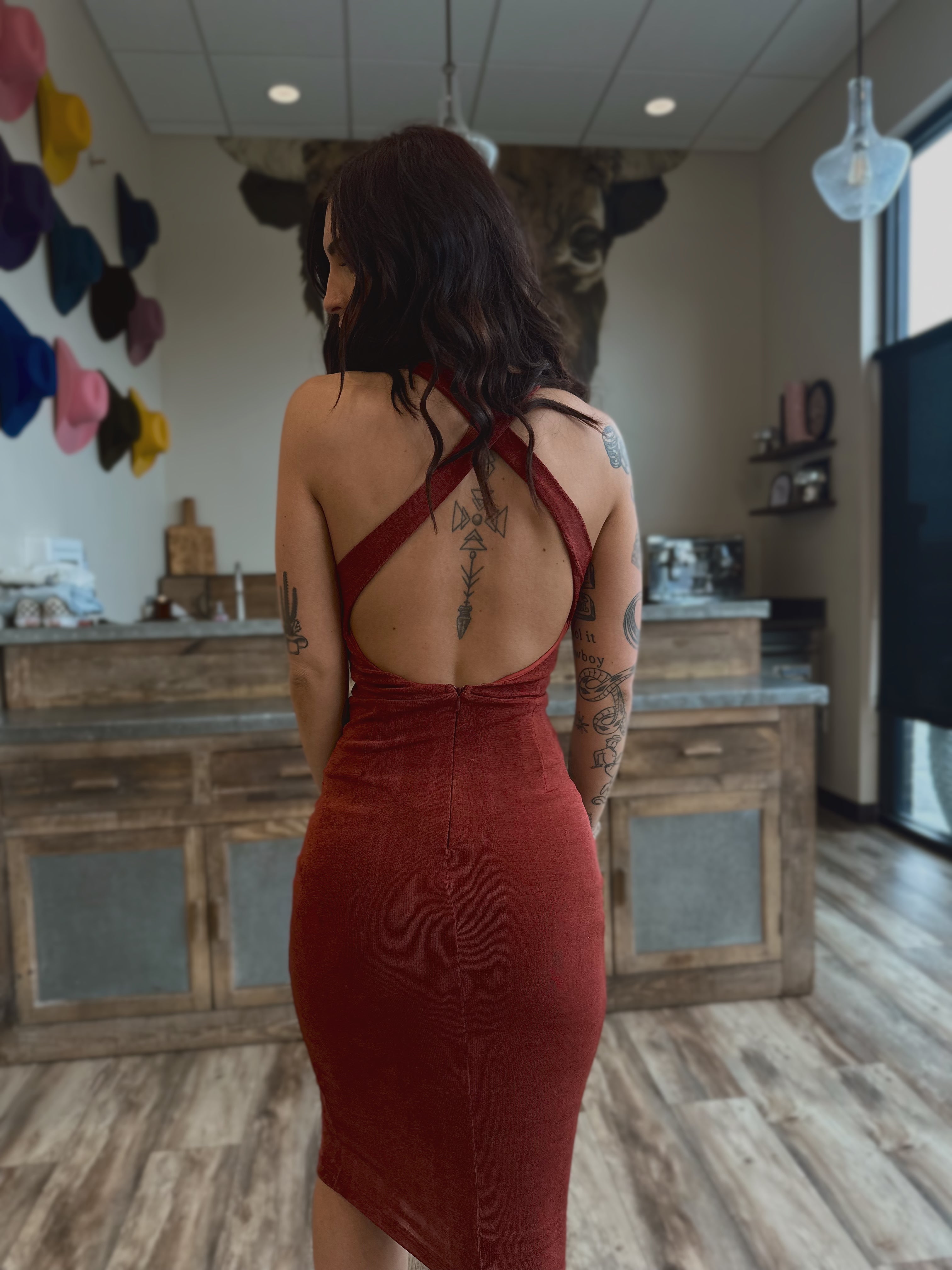 Red Bodycon Midi