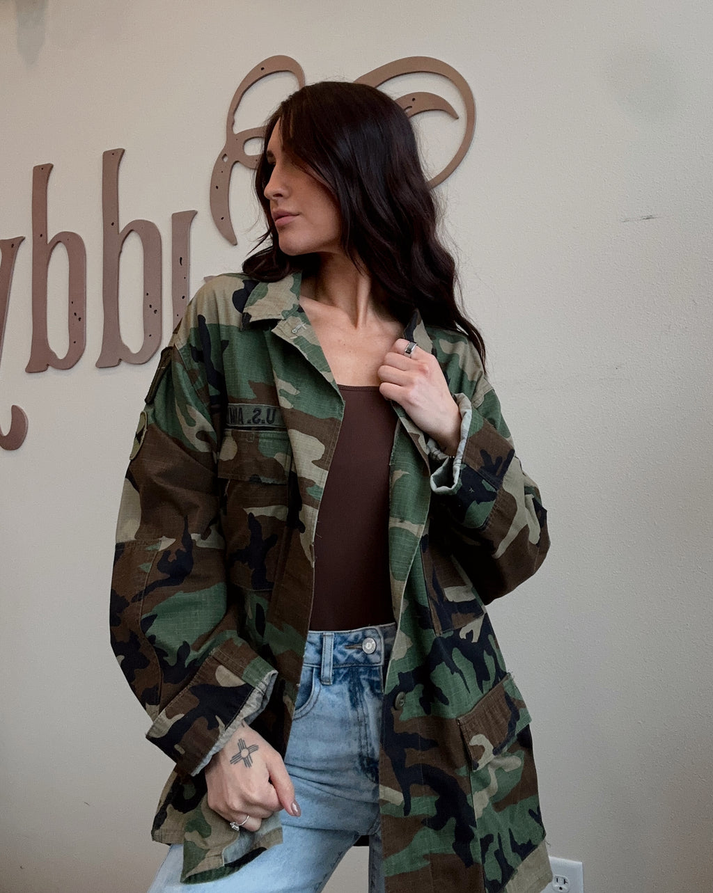 Camo Rock N Roll Patch Jacket