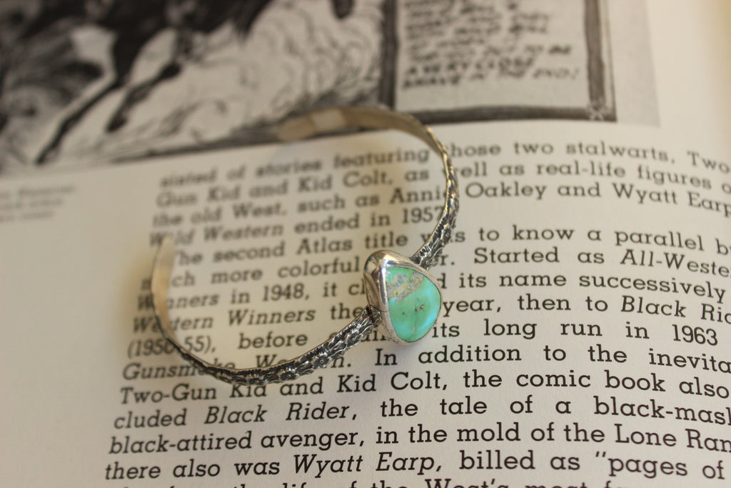 Sonoran Gold Turquoise Single Stone Cuff