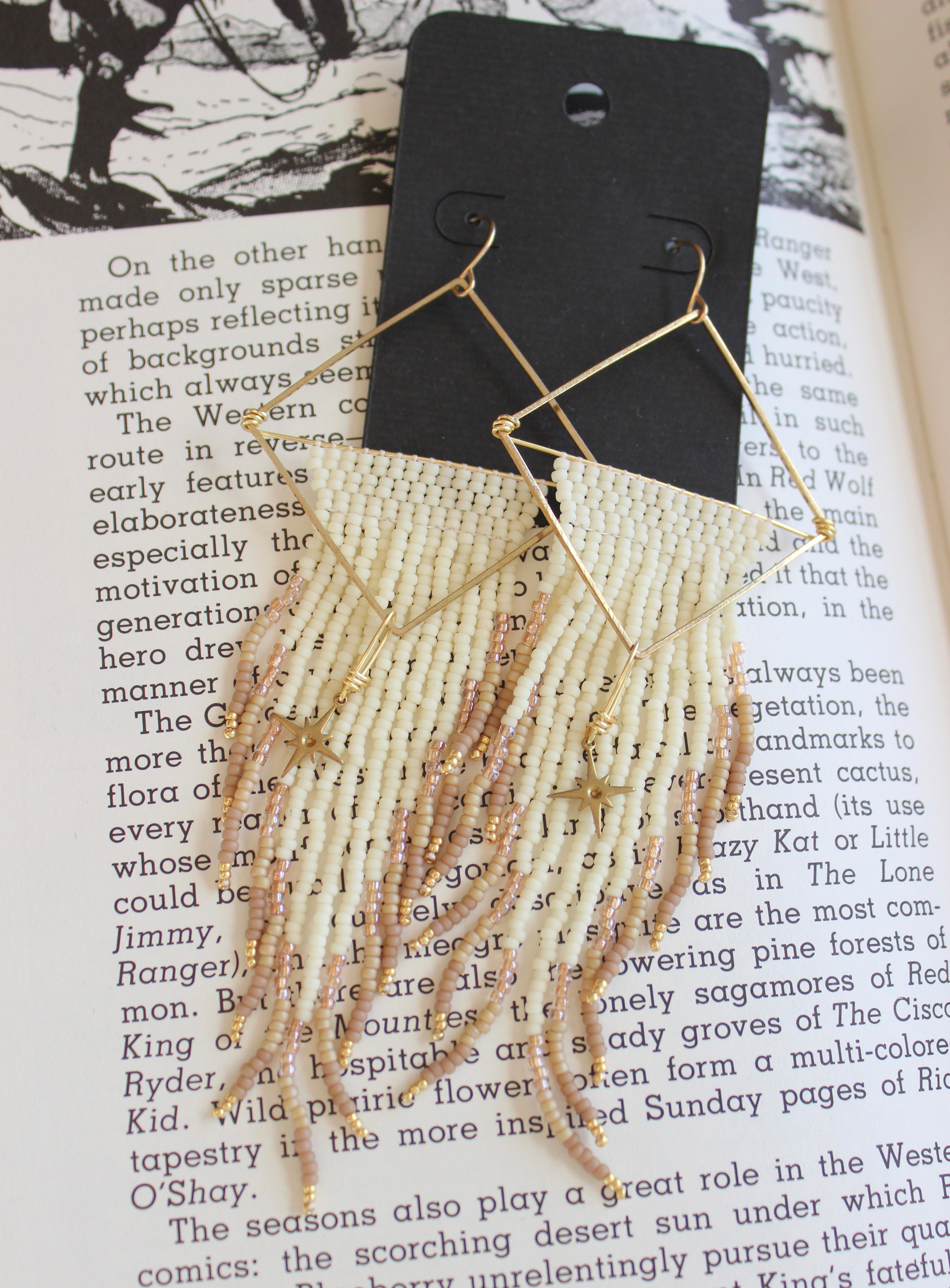 Stone Sky Beaded Earrings