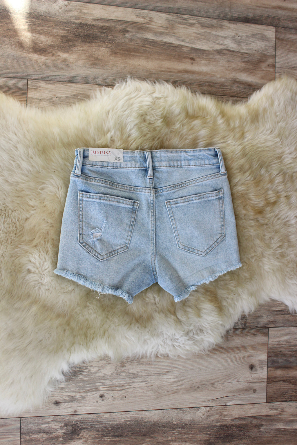 Distressed Denim Shorts