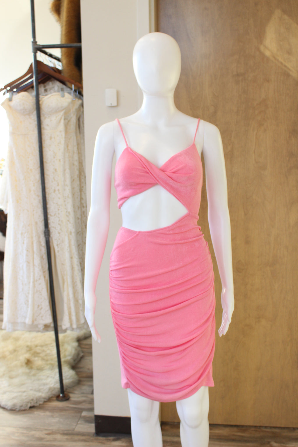 Pink Cut Out Midi