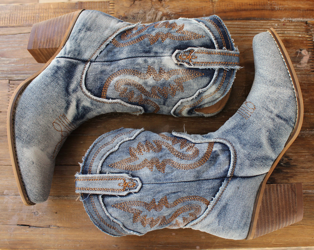 Denim Bootie