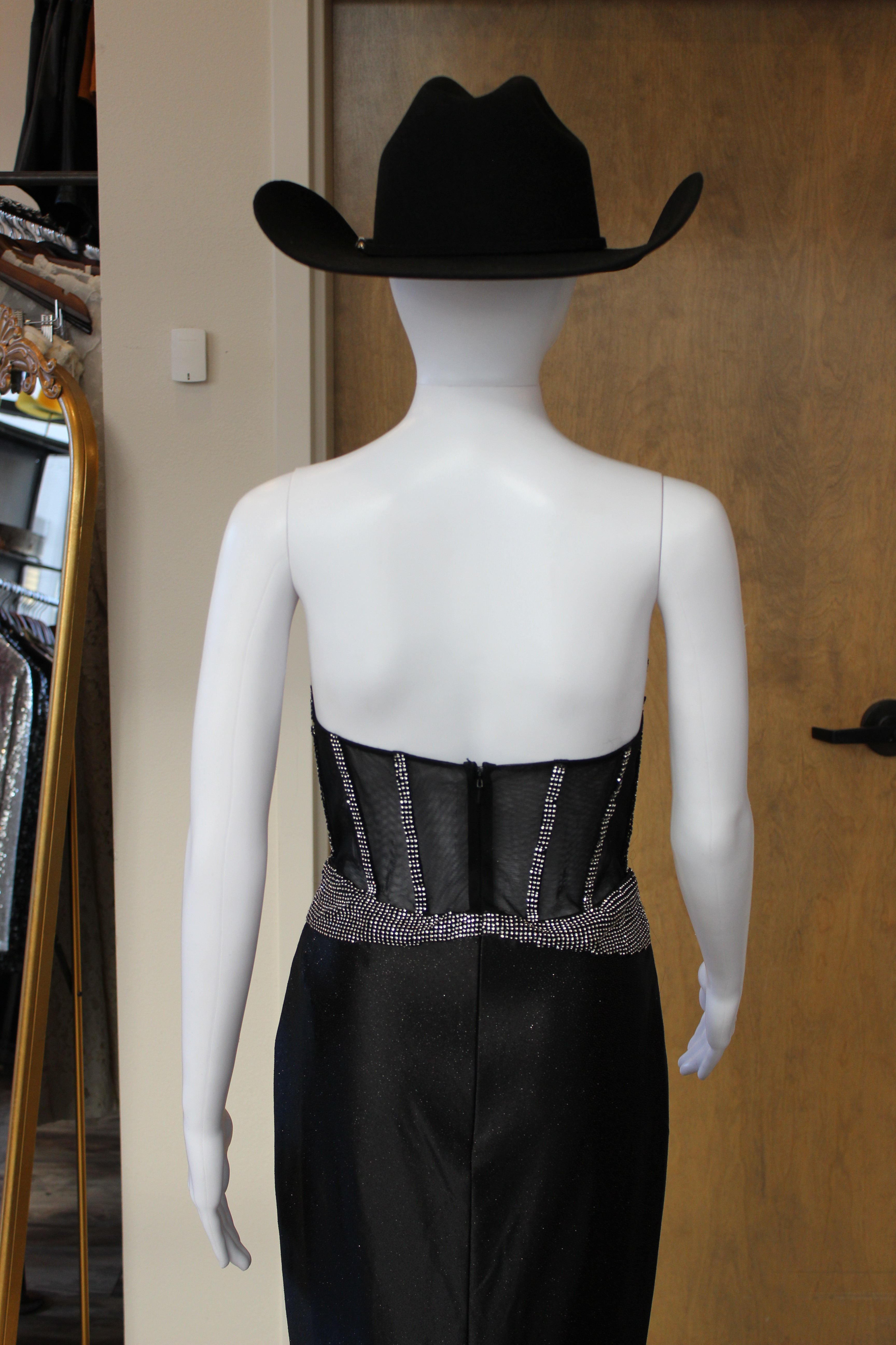 Rhinestone Corset Formal Dress