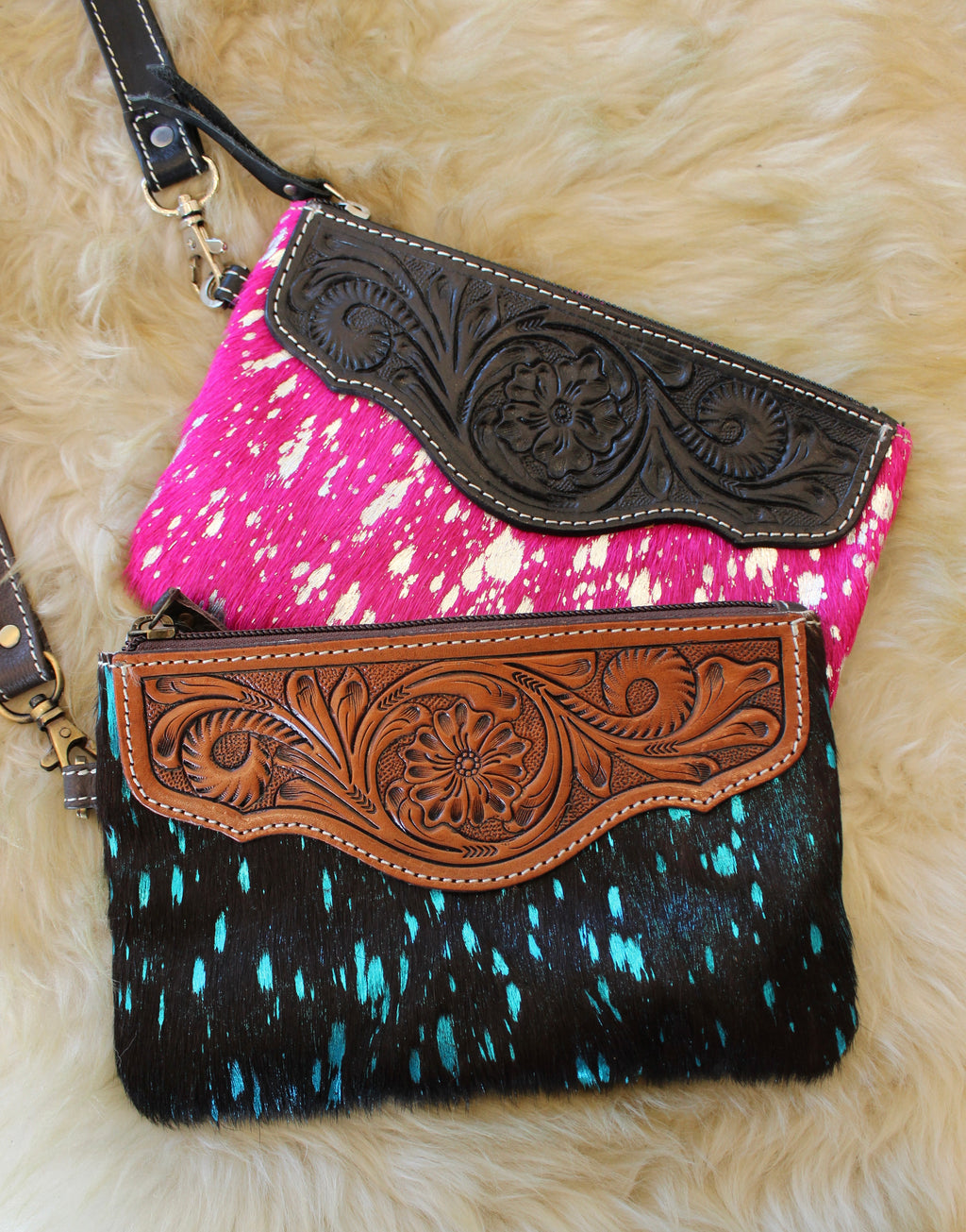 Hide Leather Wristlet