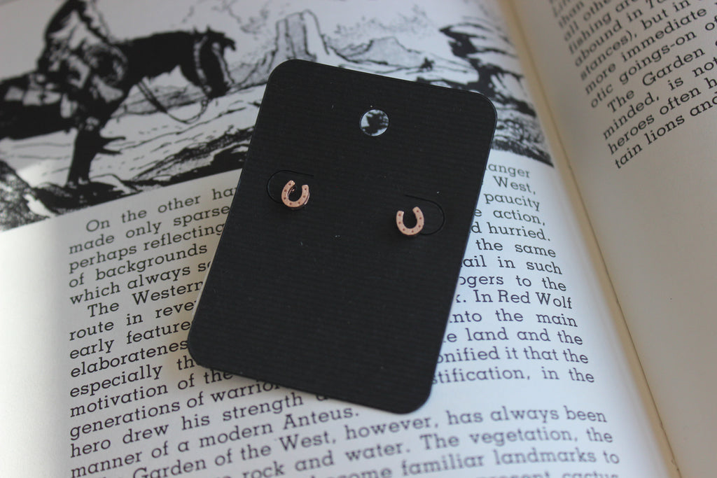 Rose Gold Horseshoe Earrings