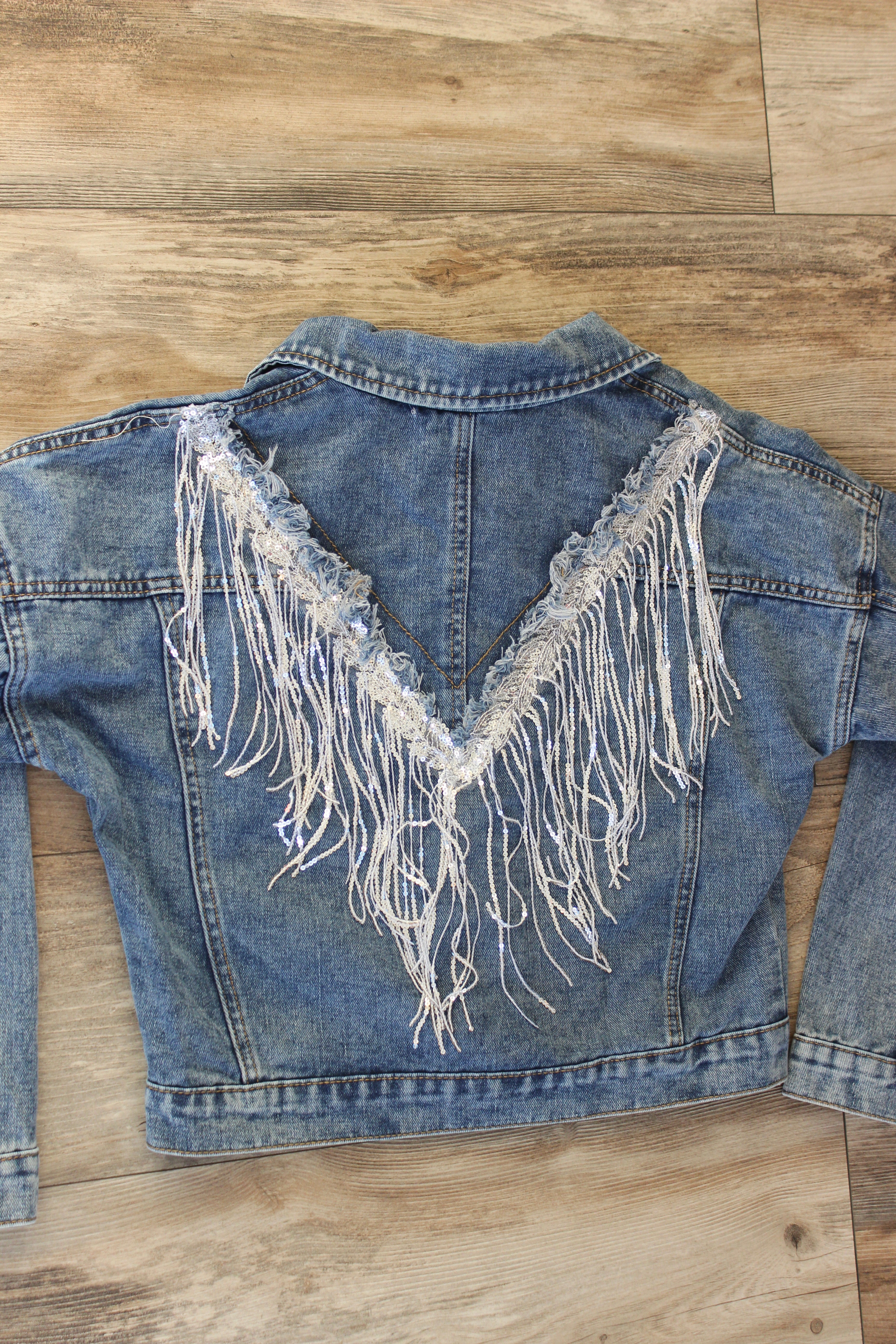 Denim Fringed Jacket