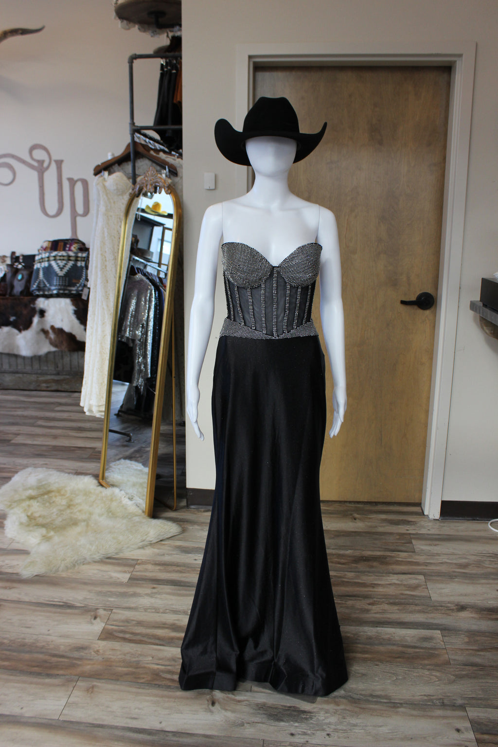 Rhinestone Corset Formal Dress