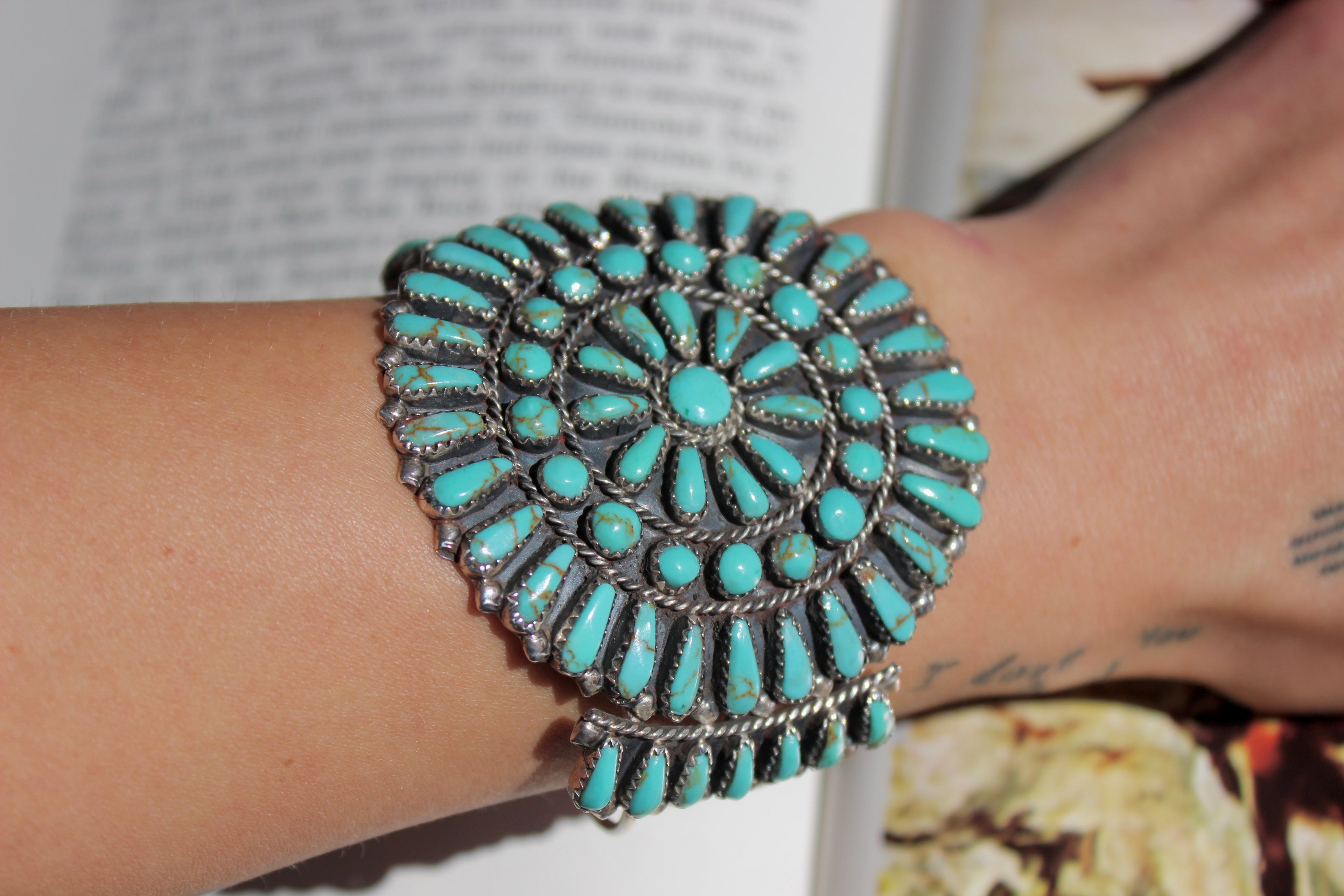 Turquoise Cluster Cuff