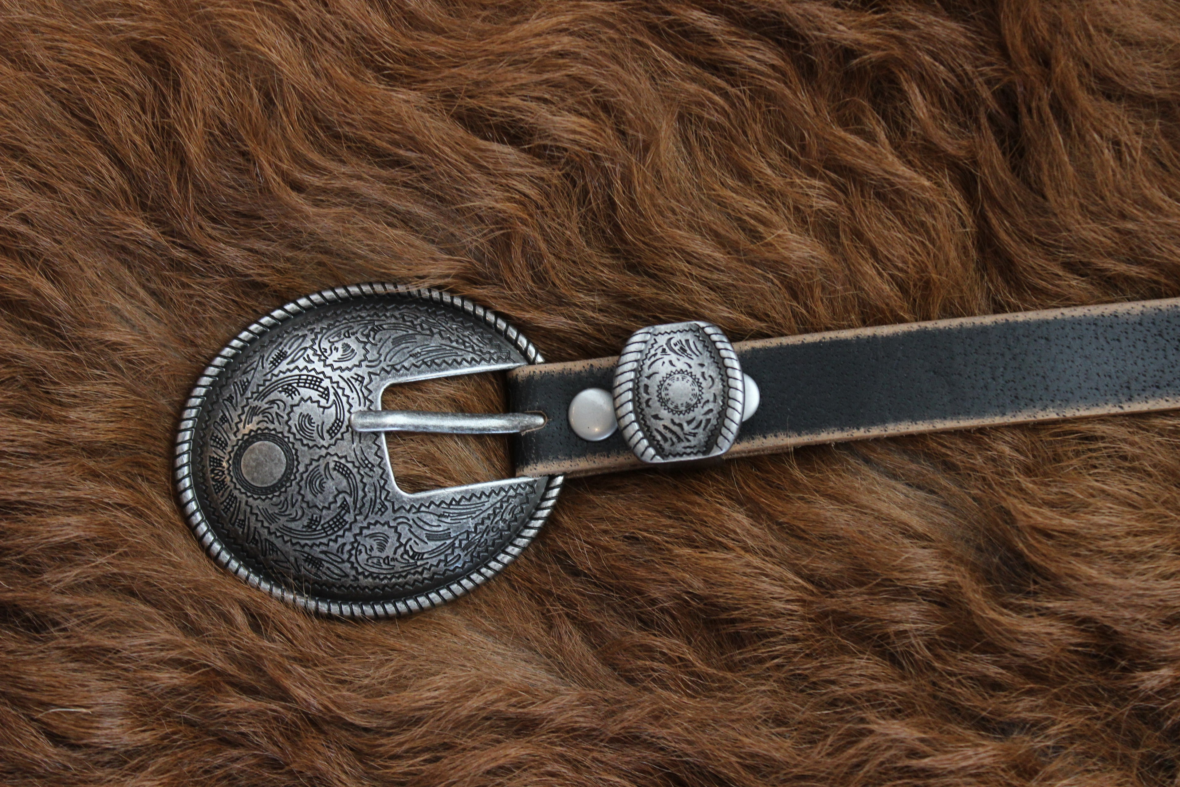 Antique Silver Buckle Belt