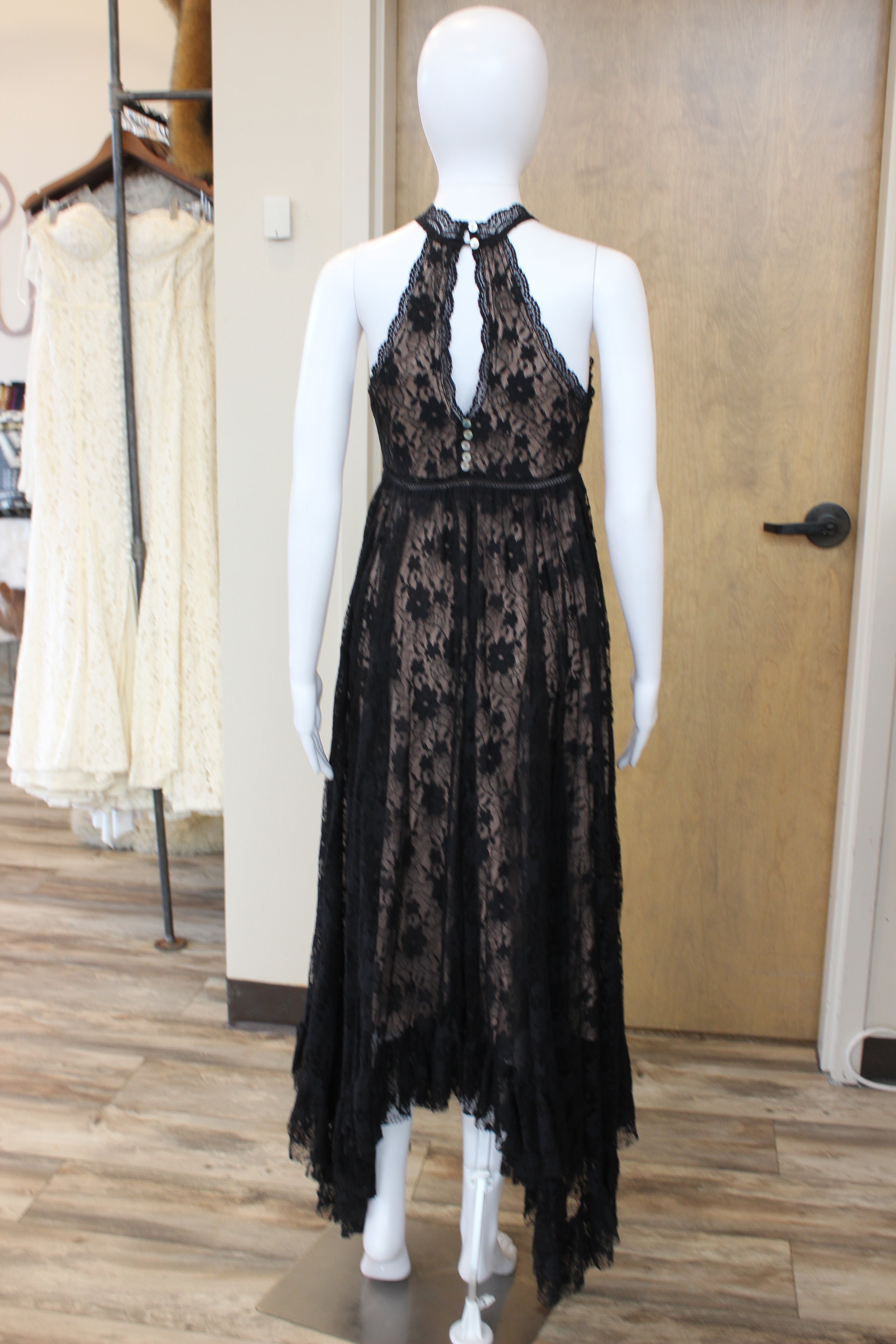 Lace Halter Maxi Dress
