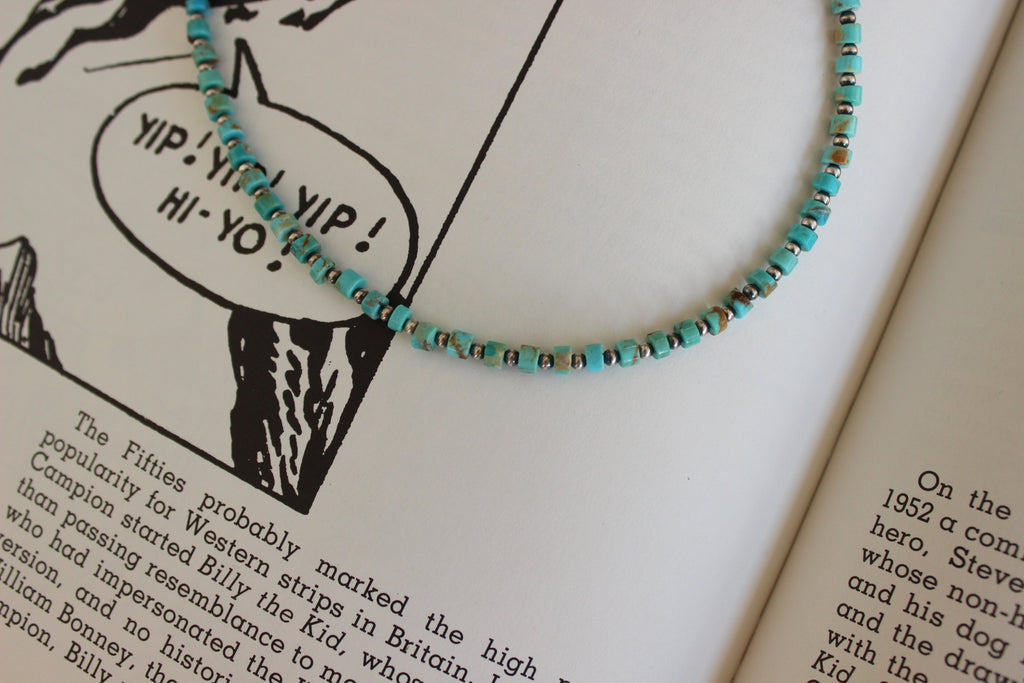Turquoise Hubei & Navajo Pearl Bead Necklace